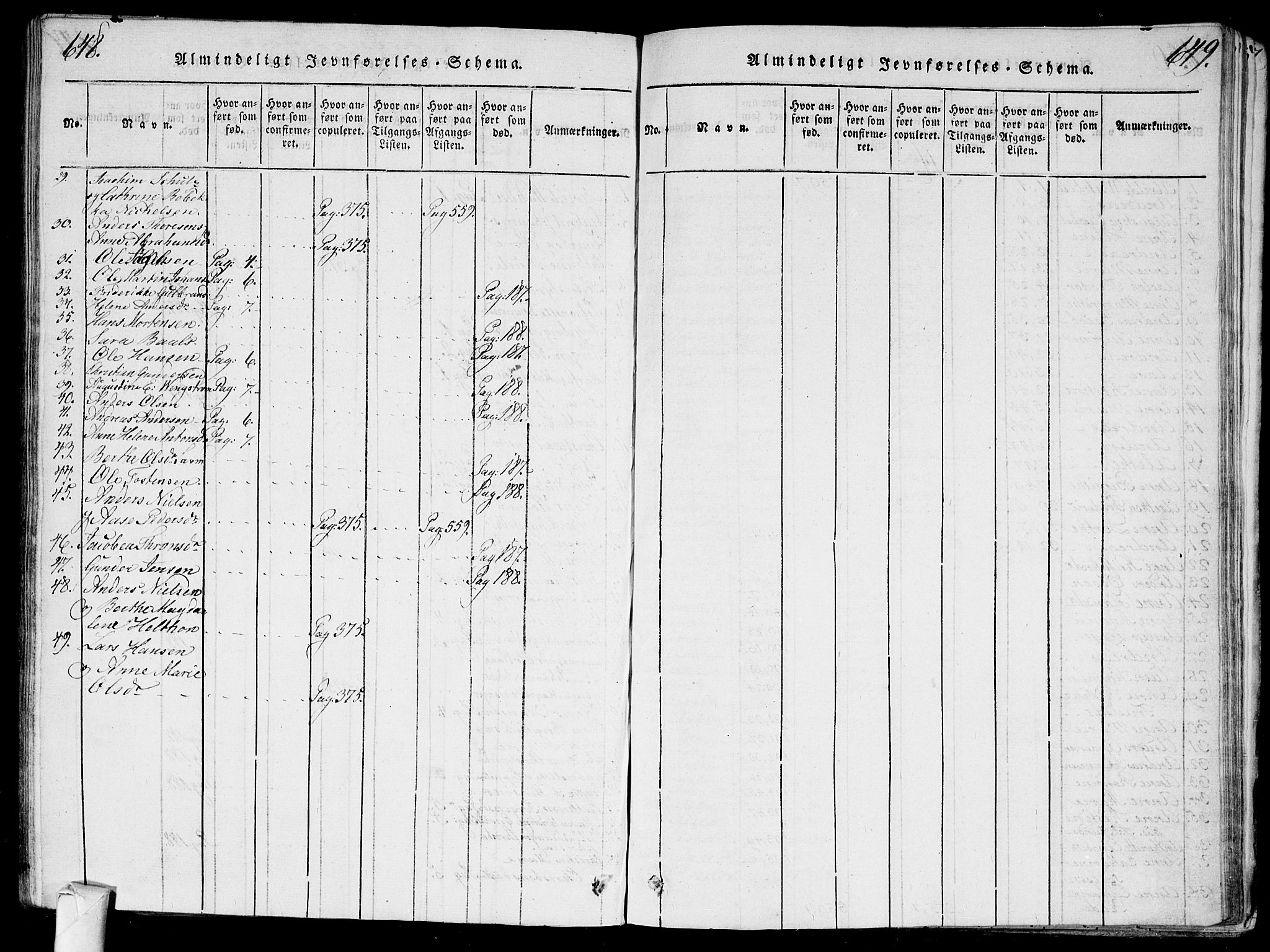 Bragernes kirkebøker, AV/SAKO-A-6/G/Ga/L0001: Parish register (copy) no. 1, 1815-1829, p. 648-649