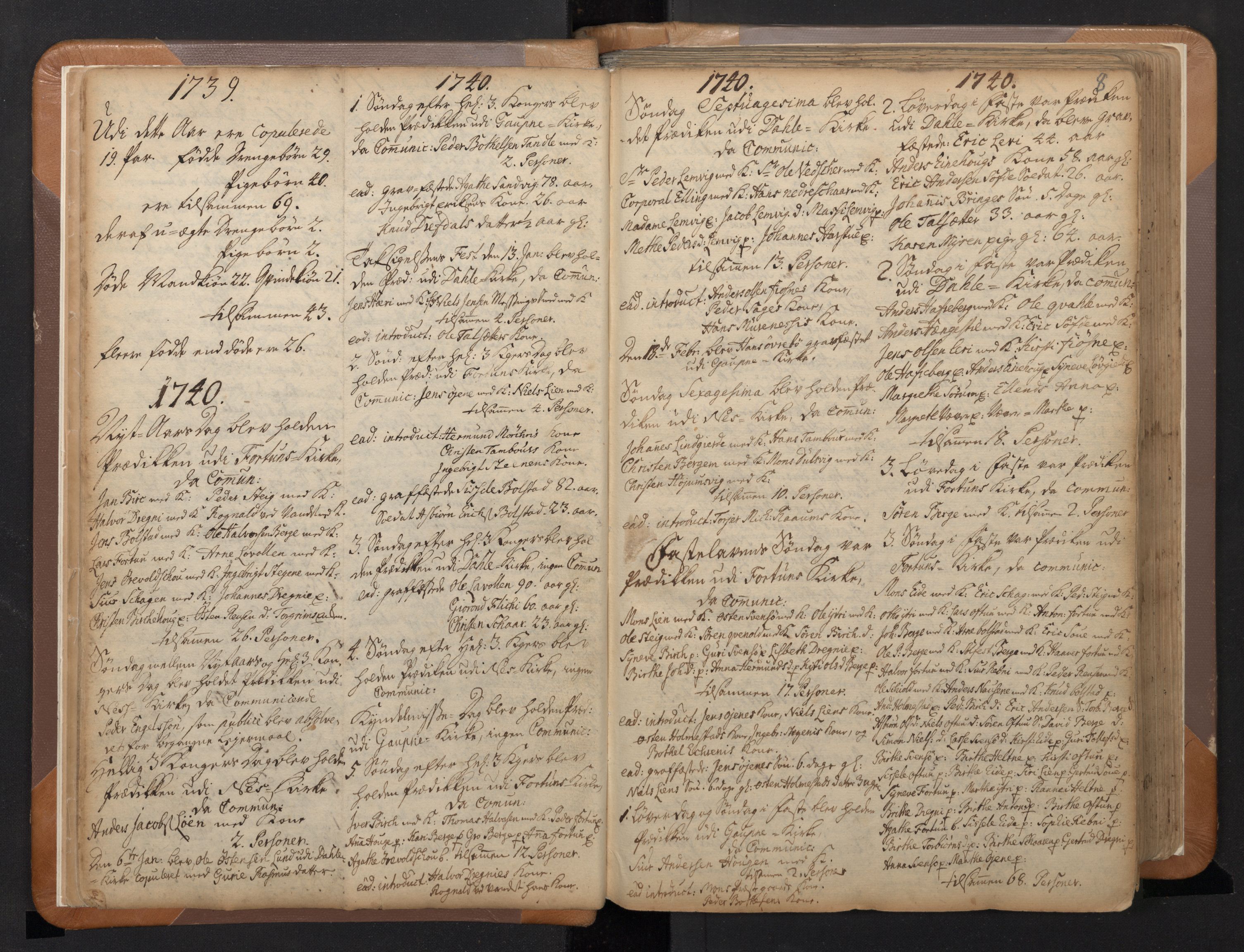 Luster sokneprestembete, AV/SAB-A-81101/H/Haa/Haaa/L0002: Parish register (official) no. A 2, 1751-1796, p. 7b-8a