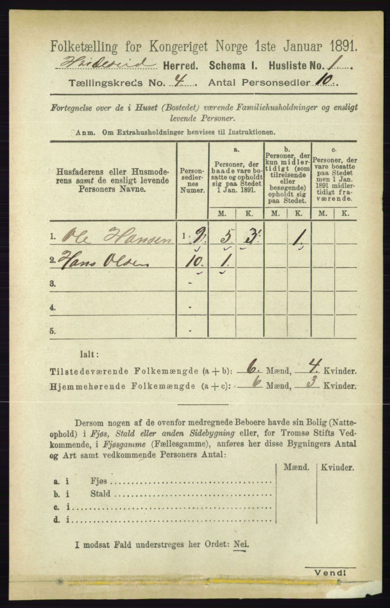 RA, 1891 census for 0829 Kviteseid, 1891, p. 705