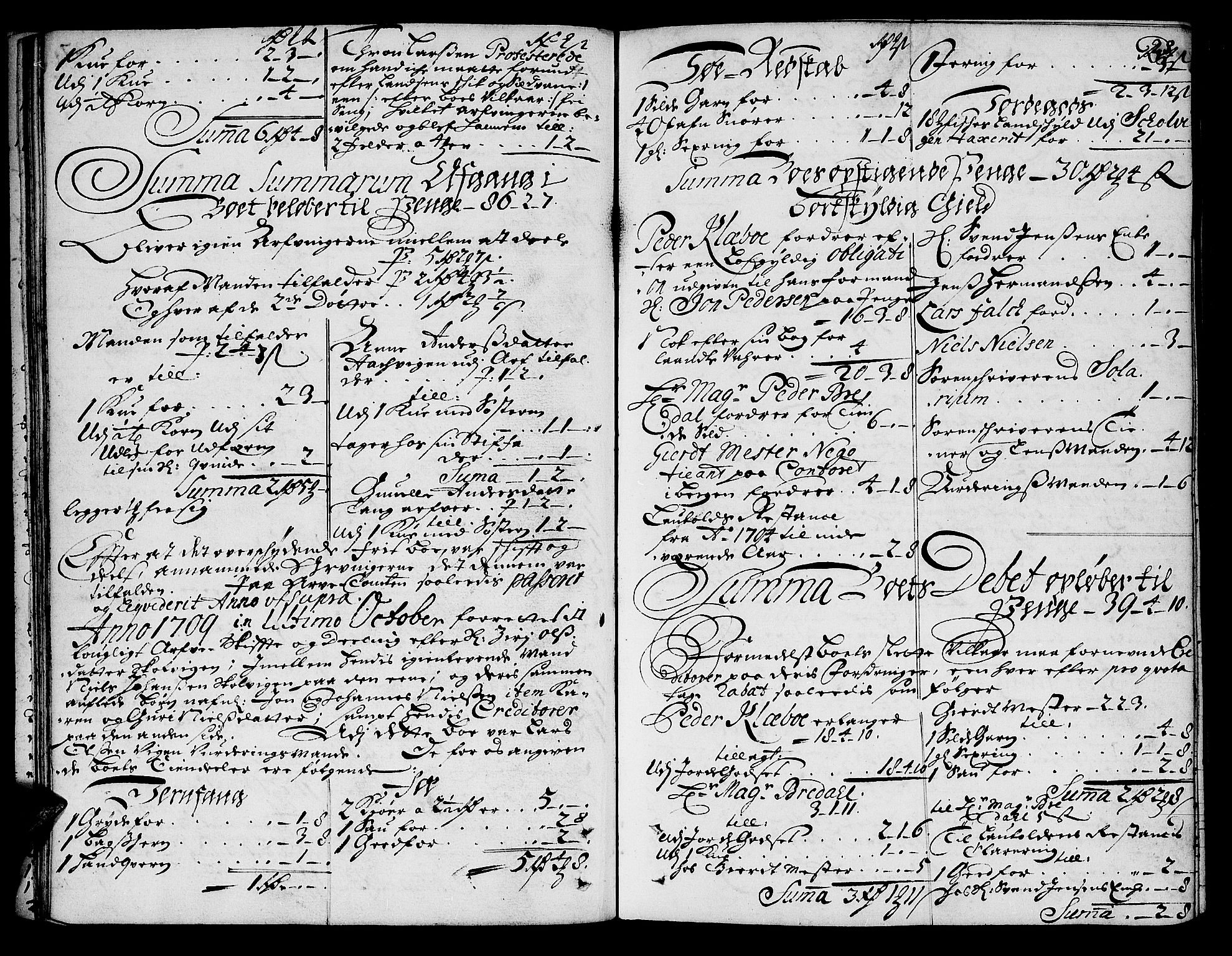 Helgeland sorenskriveri, AV/SAT-A-0004/3/3A/L0002: Skifteprotokoll 3A, 1709-1713, p. 27b-28a