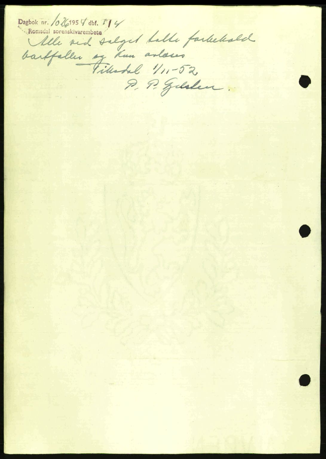 Romsdal sorenskriveri, AV/SAT-A-4149/1/2/2C: Mortgage book no. A17, 1944-1945, Diary no: : 1790/1944