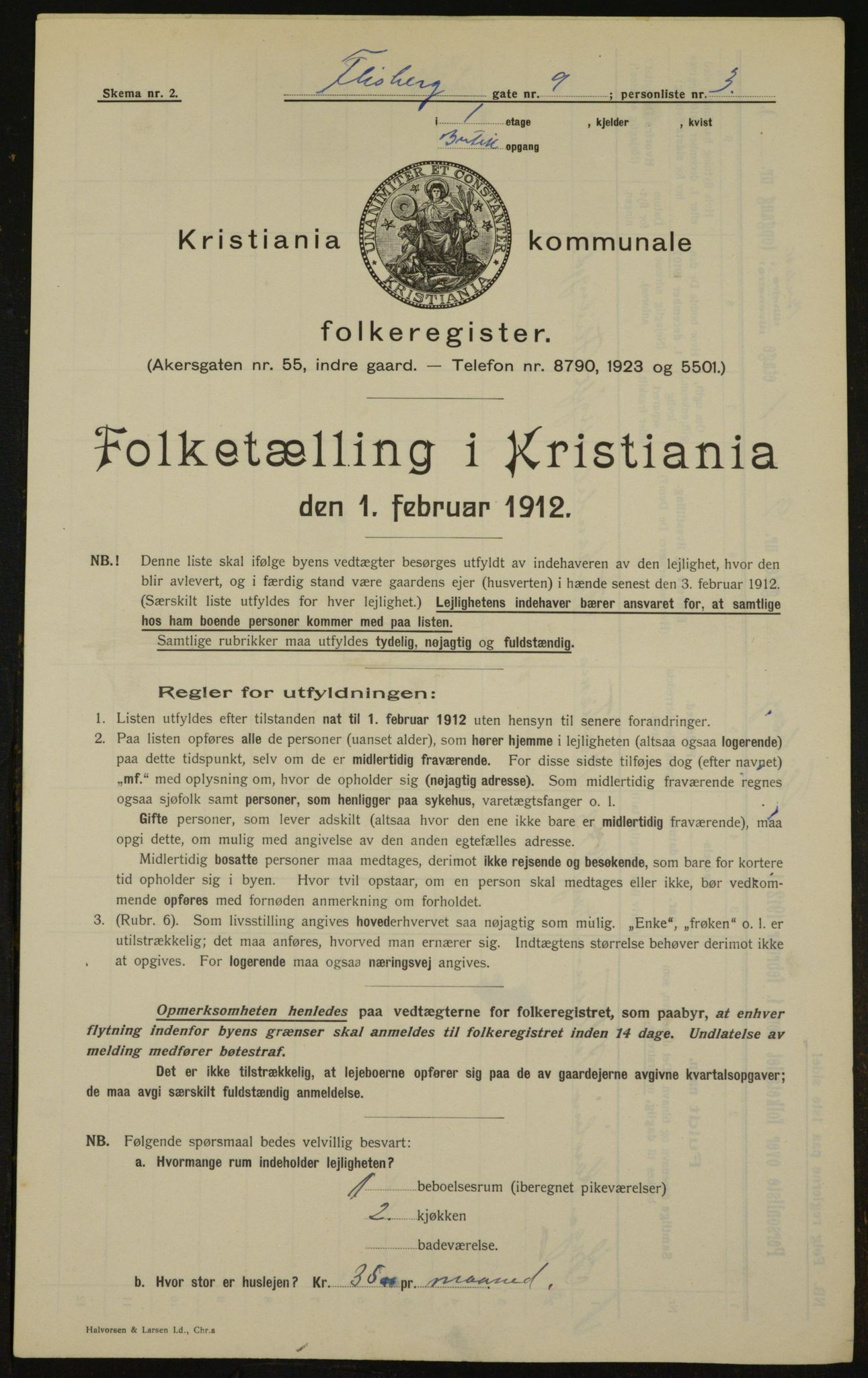 OBA, Municipal Census 1912 for Kristiania, 1912, p. 24659