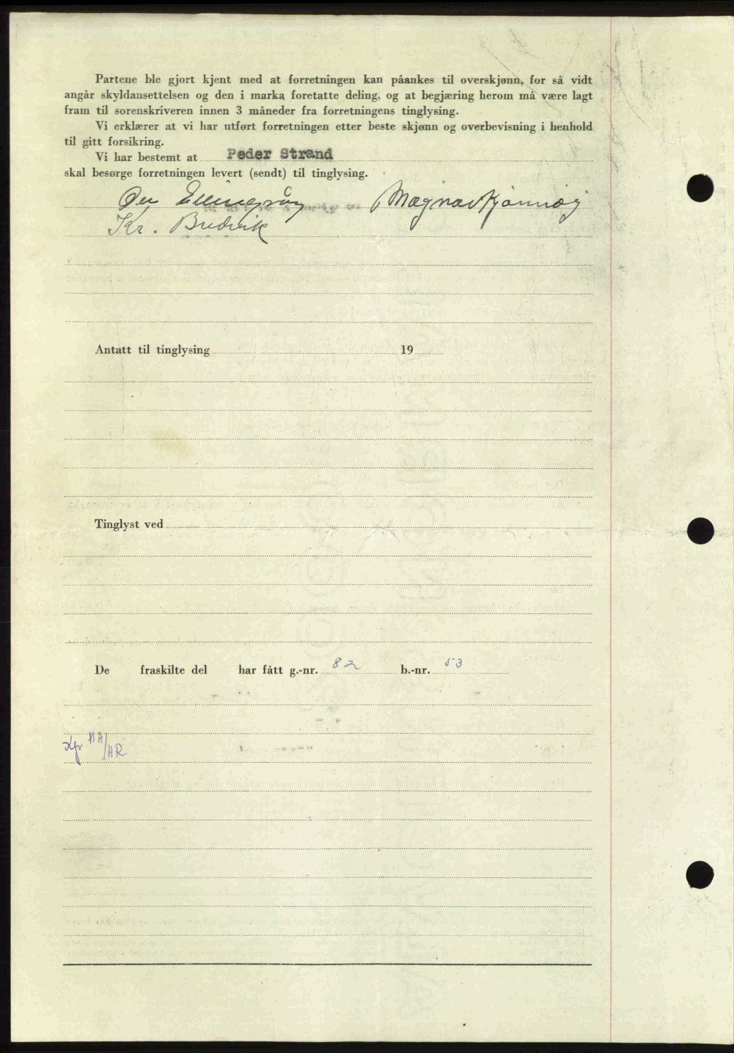 Nordmøre sorenskriveri, AV/SAT-A-4132/1/2/2Ca: Mortgage book no. A112, 1949-1949, Diary no: : 2277/1949