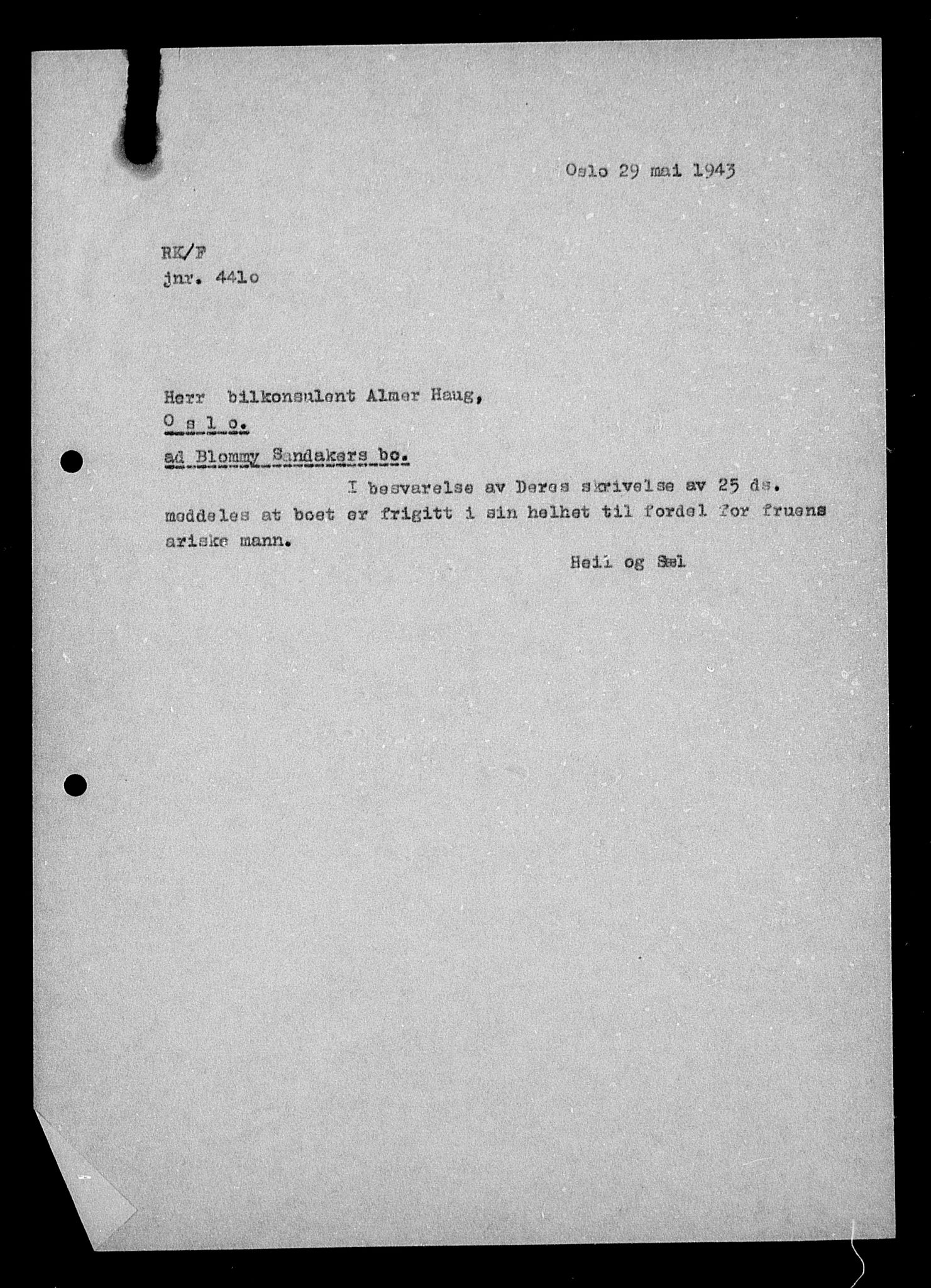 Justisdepartementet, Tilbakeføringskontoret for inndratte formuer, AV/RA-S-1564/H/Hc/Hcc/L0977: --, 1945-1947, p. 8