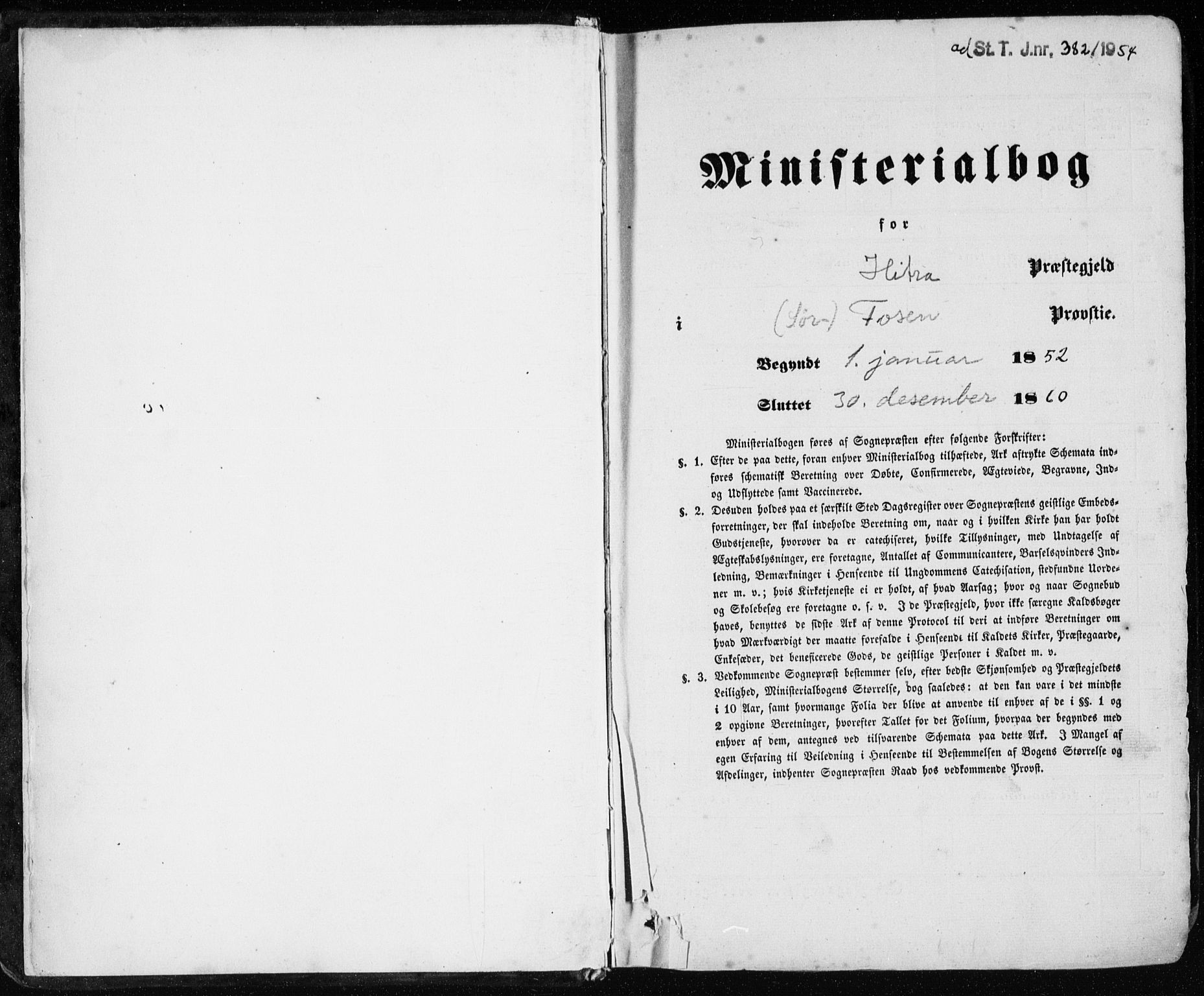 Ministerialprotokoller, klokkerbøker og fødselsregistre - Sør-Trøndelag, SAT/A-1456/634/L0530: Parish register (official) no. 634A06, 1852-1860