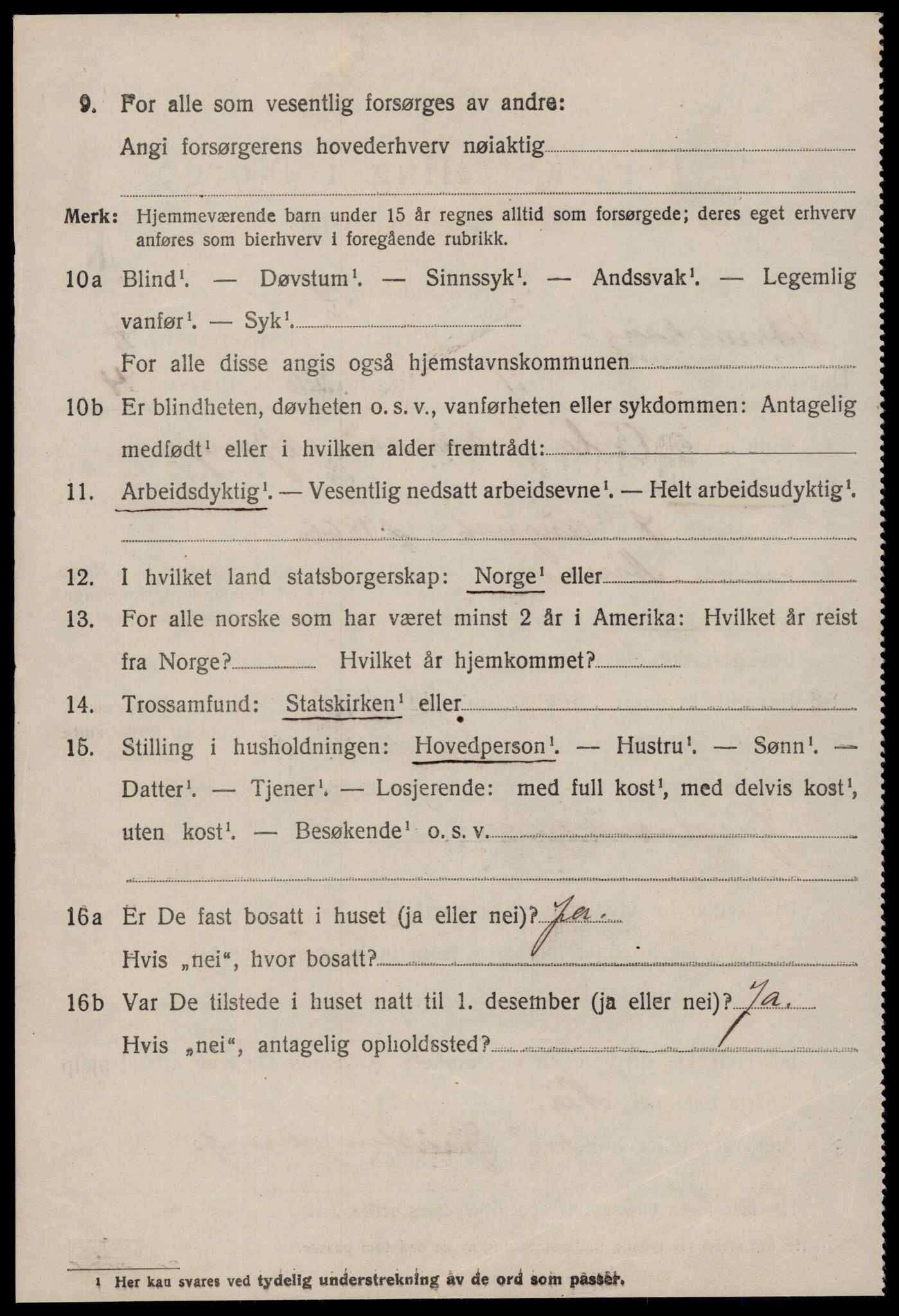 SAT, 1920 census for Stemshaug, 1920, p. 1589