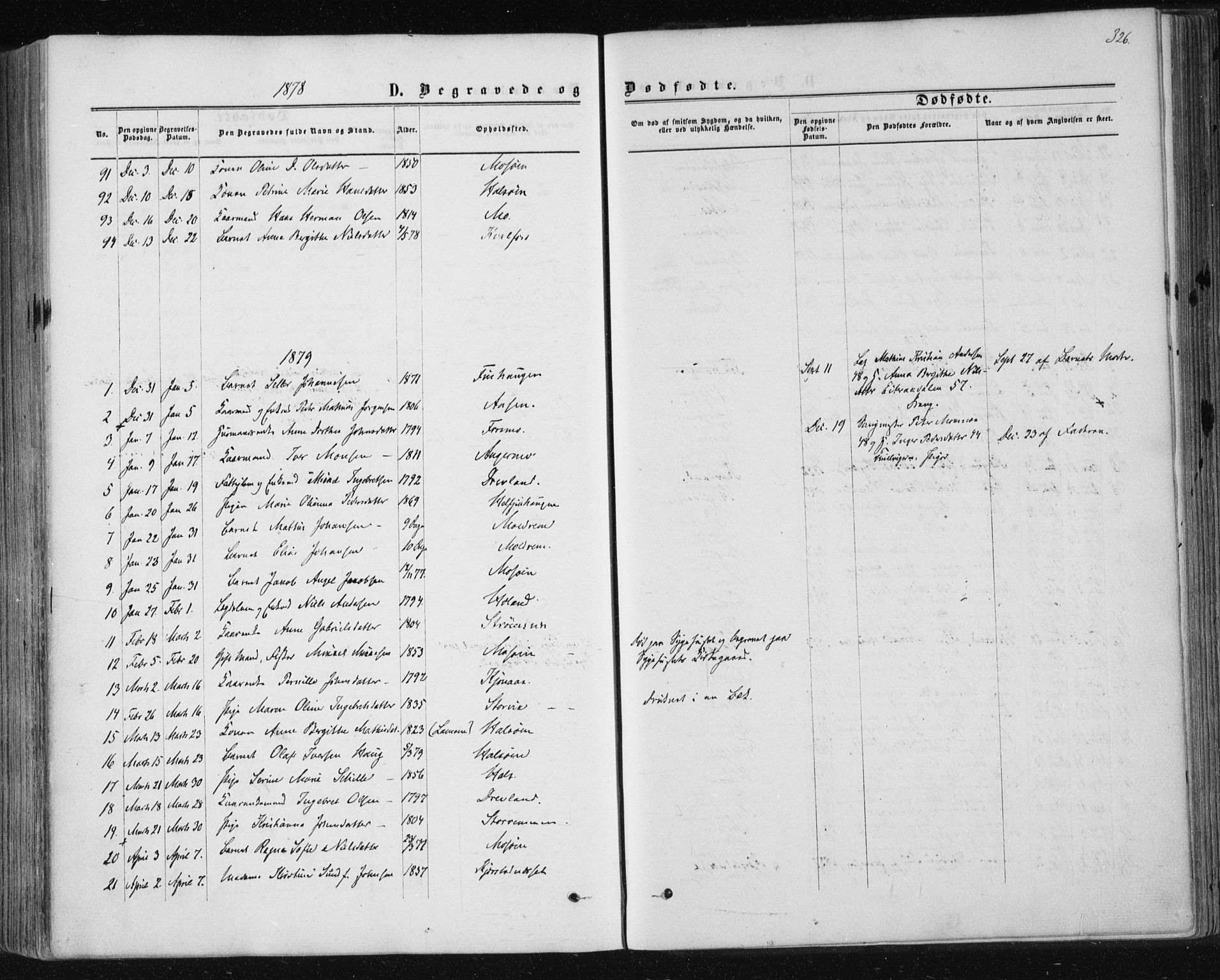 Ministerialprotokoller, klokkerbøker og fødselsregistre - Nordland, SAT/A-1459/820/L0294: Parish register (official) no. 820A15, 1866-1879, p. 326