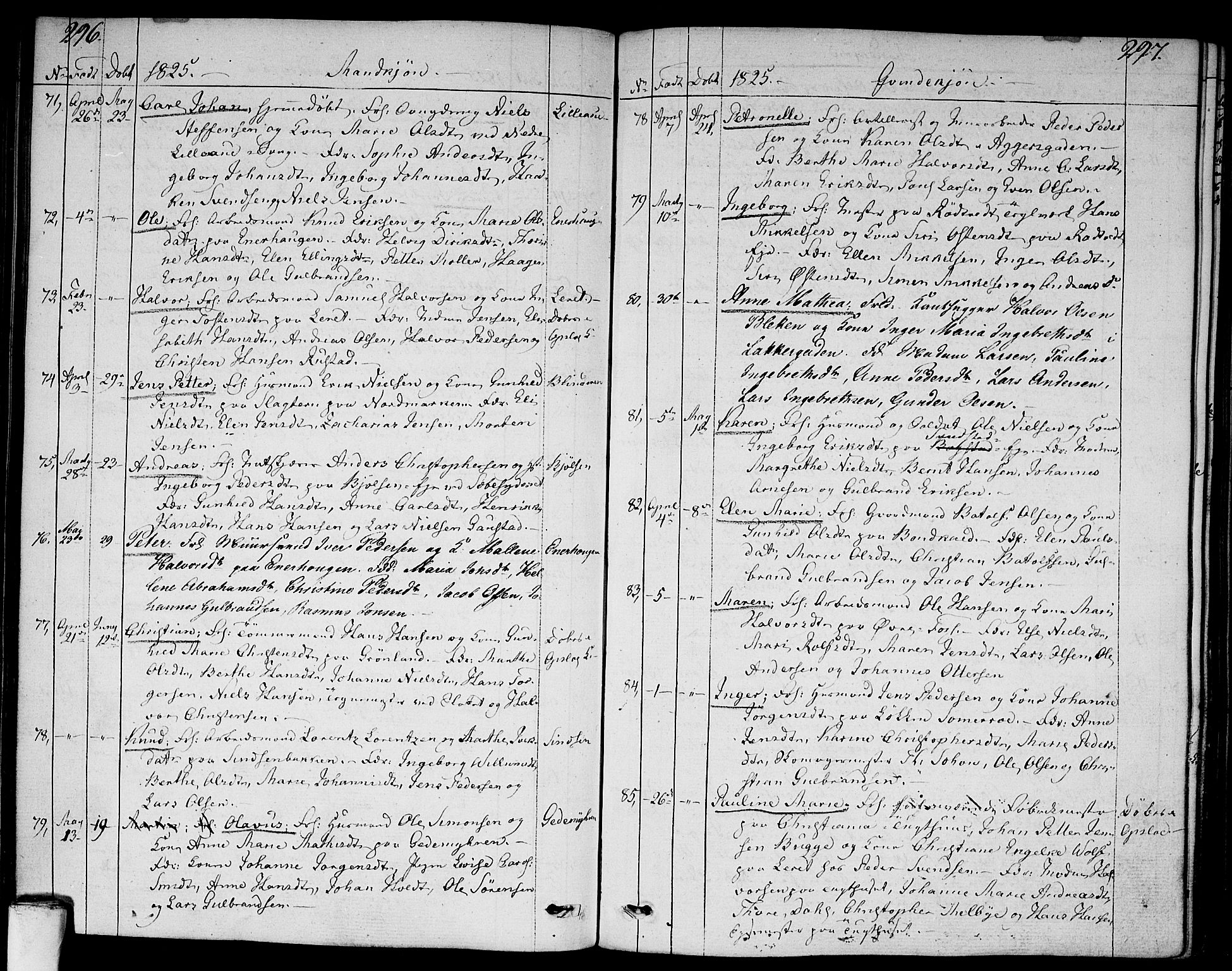 Aker prestekontor kirkebøker, SAO/A-10861/F/L0012: Parish register (official) no. 12, 1819-1828, p. 296-297