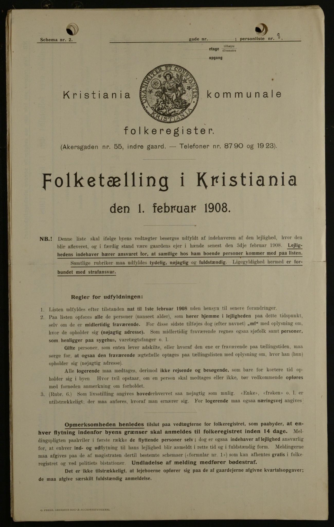 OBA, Municipal Census 1908 for Kristiania, 1908, p. 79273