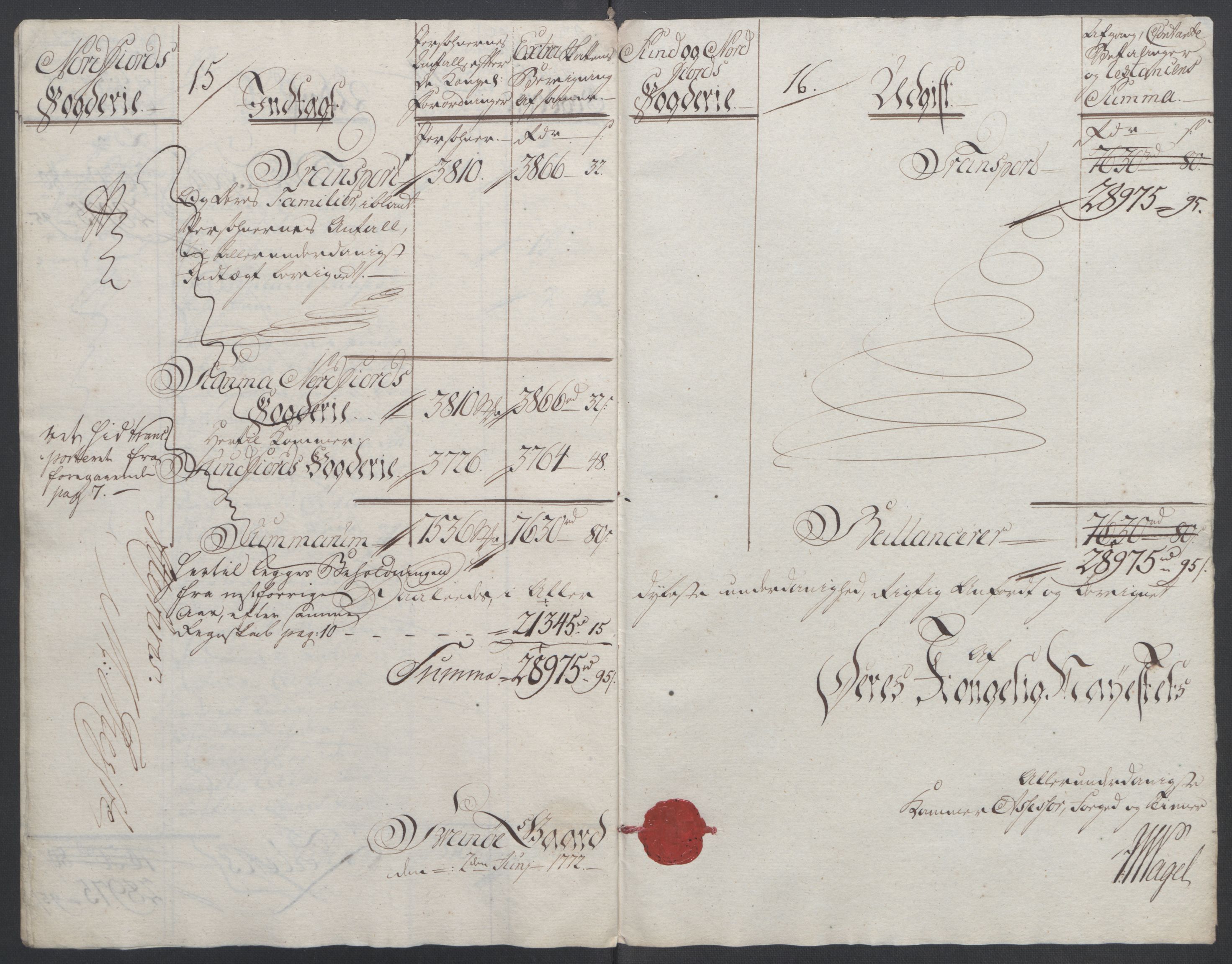 Rentekammeret inntil 1814, Reviderte regnskaper, Fogderegnskap, AV/RA-EA-4092/R53/L3550: Ekstraskatten Sunn- og Nordfjord, 1762-1771, p. 186