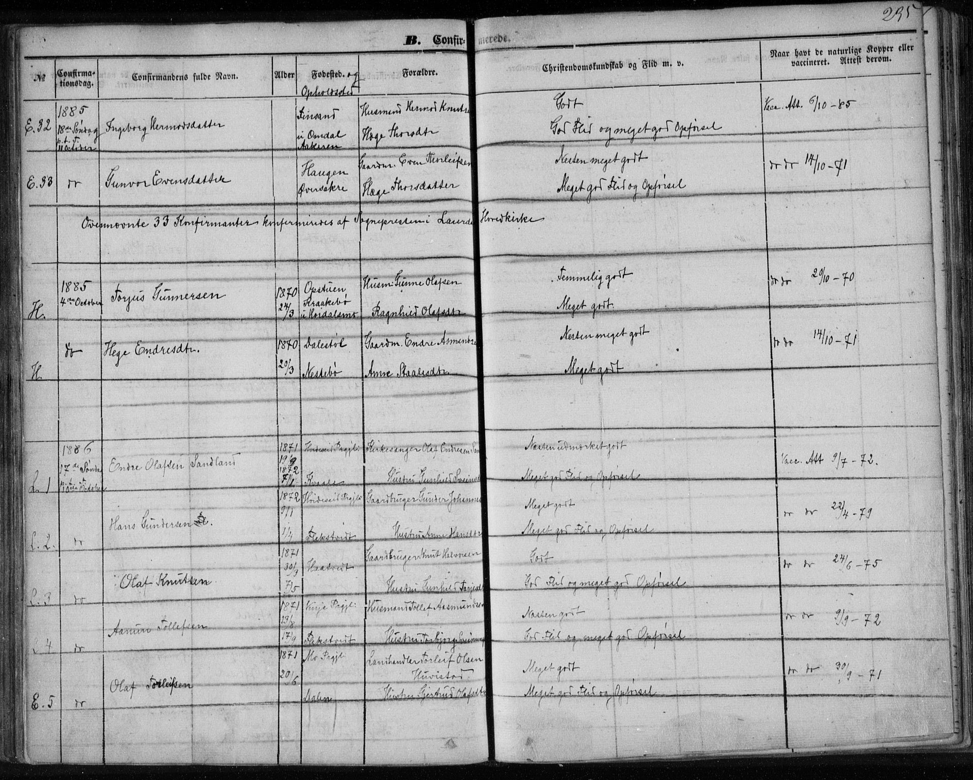 Lårdal kirkebøker, SAKO/A-284/F/Fa/L0006: Parish register (official) no. I 6, 1861-1886, p. 235