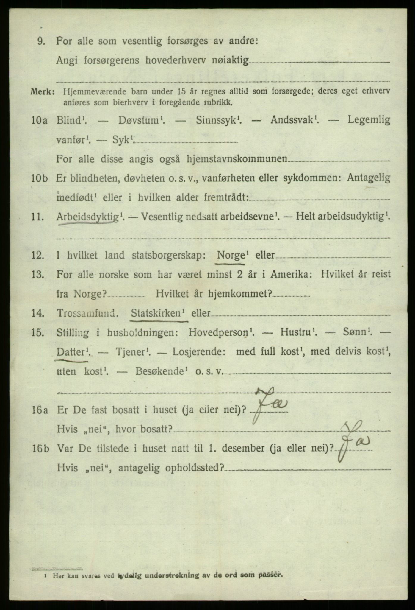 SAB, 1920 census for Davik, 1920, p. 2948