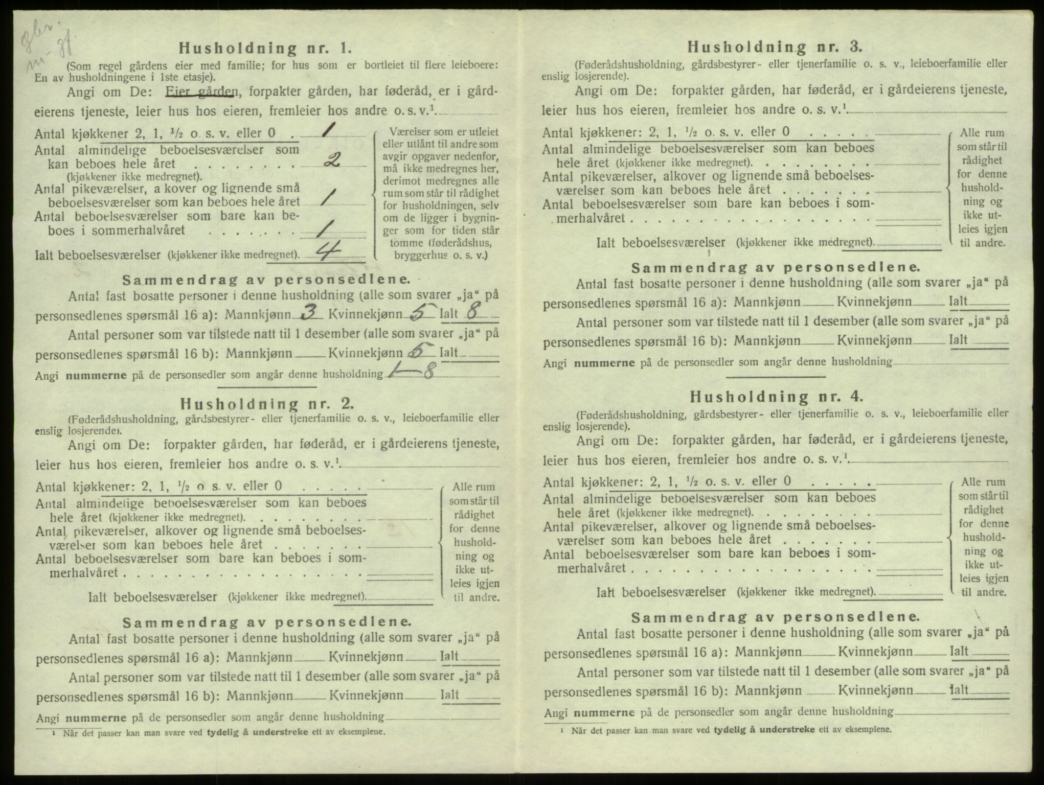 SAB, 1920 census for Stryn, 1920, p. 105