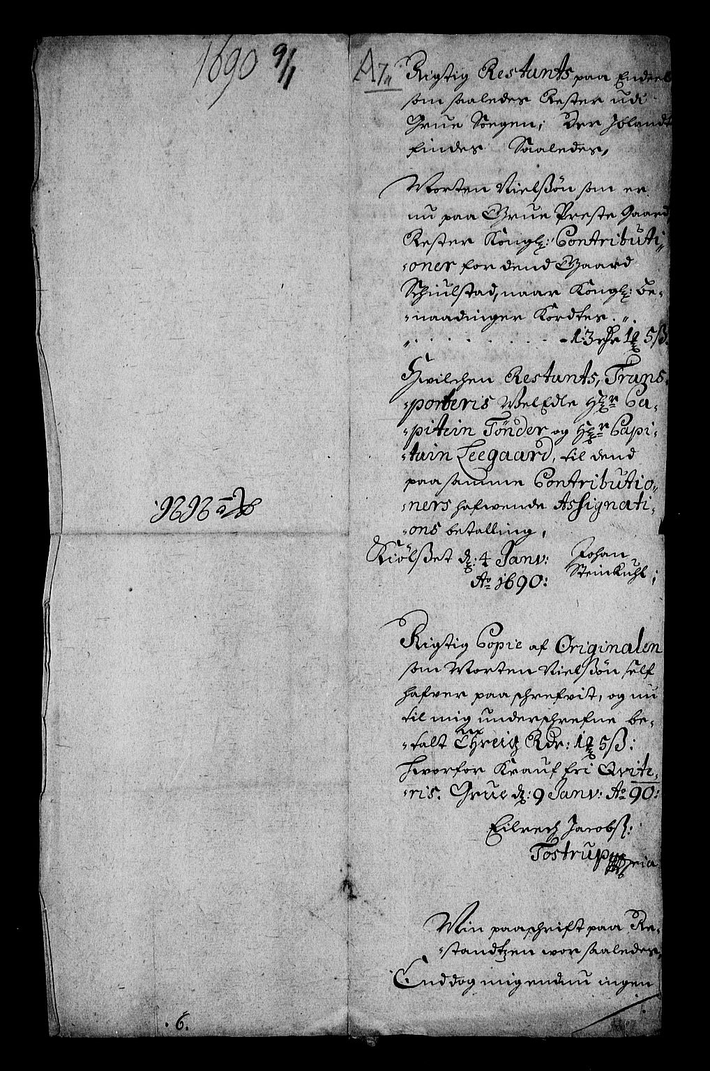 Stattholderembetet 1572-1771, RA/EA-2870/Af/L0003: Avskrifter av vedlegg til originale supplikker, nummerert i samsvar med supplikkbøkene, 1689-1691, p. 168