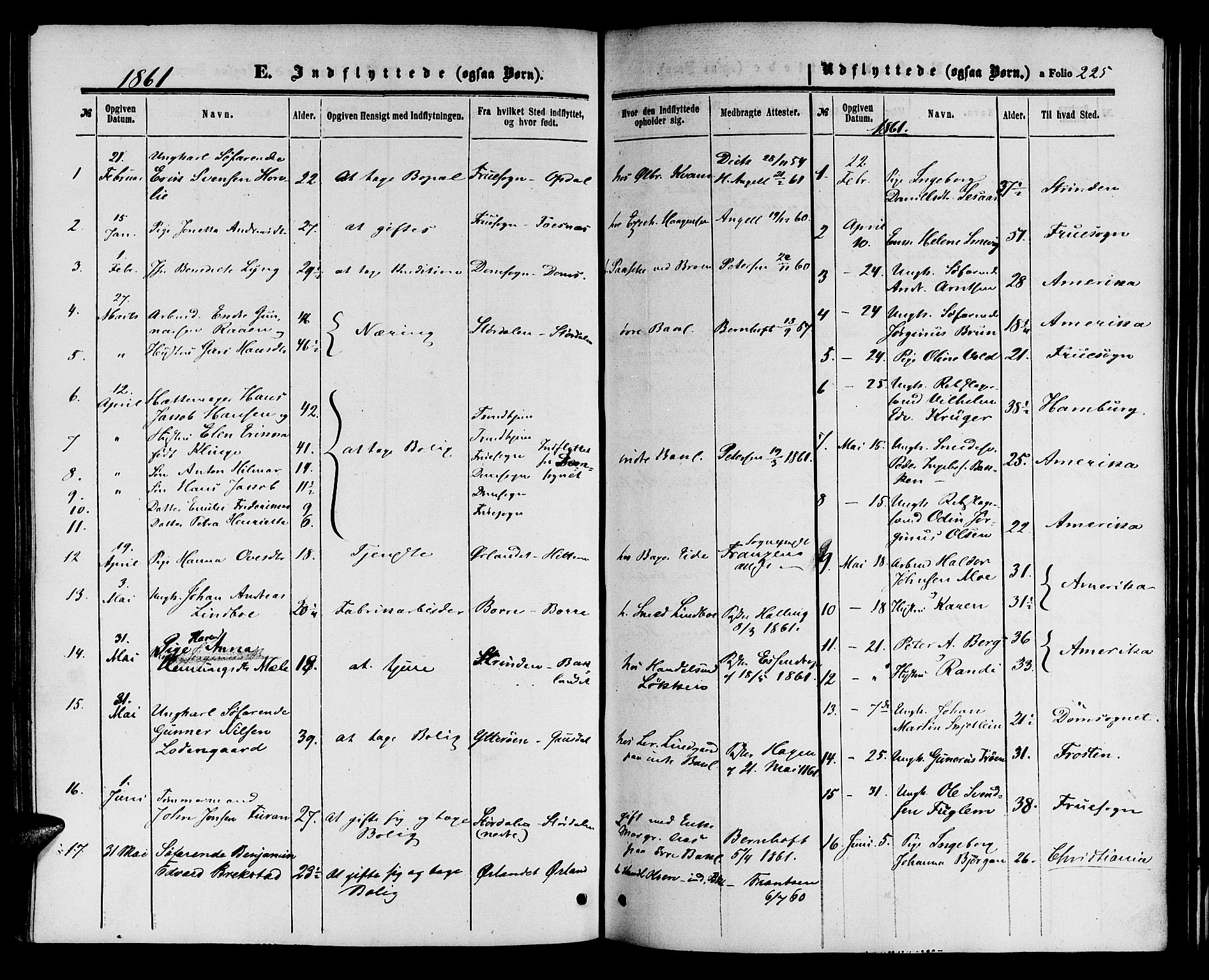 Ministerialprotokoller, klokkerbøker og fødselsregistre - Sør-Trøndelag, SAT/A-1456/604/L0185: Parish register (official) no. 604A06, 1861-1865, p. 225