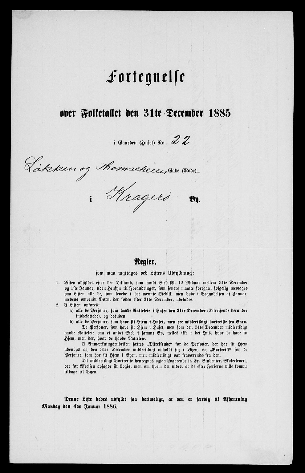 SAKO, 1885 census for 0801 Kragerø, 1885, p. 697