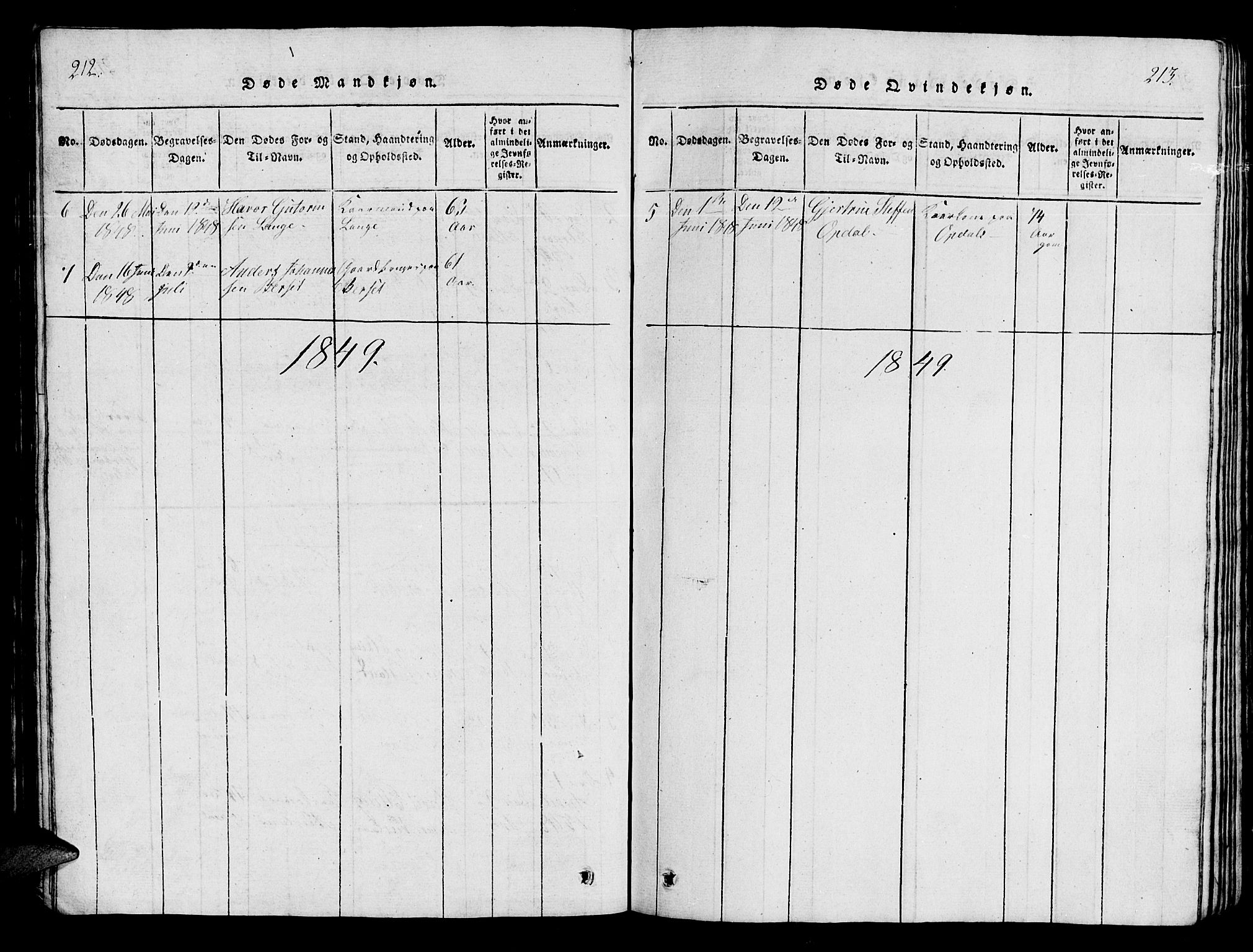 Ministerialprotokoller, klokkerbøker og fødselsregistre - Møre og Romsdal, SAT/A-1454/554/L0644: Parish register (copy) no. 554C01, 1818-1851, p. 212-213