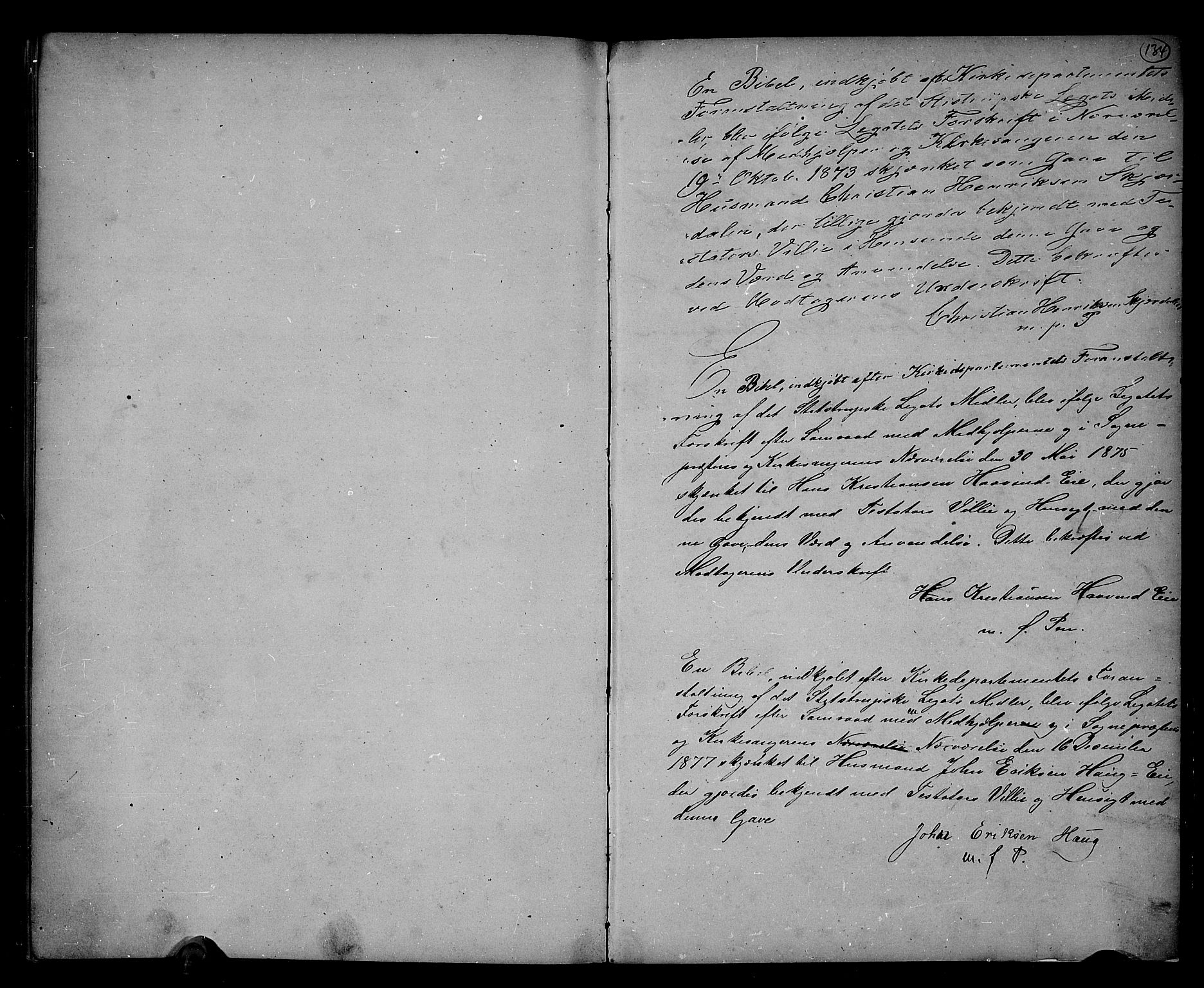 Hole kirkebøker, SAKO/A-228/G/Gb/L0001: Parish register (copy) no. II 1, 1859-1878, p. 134