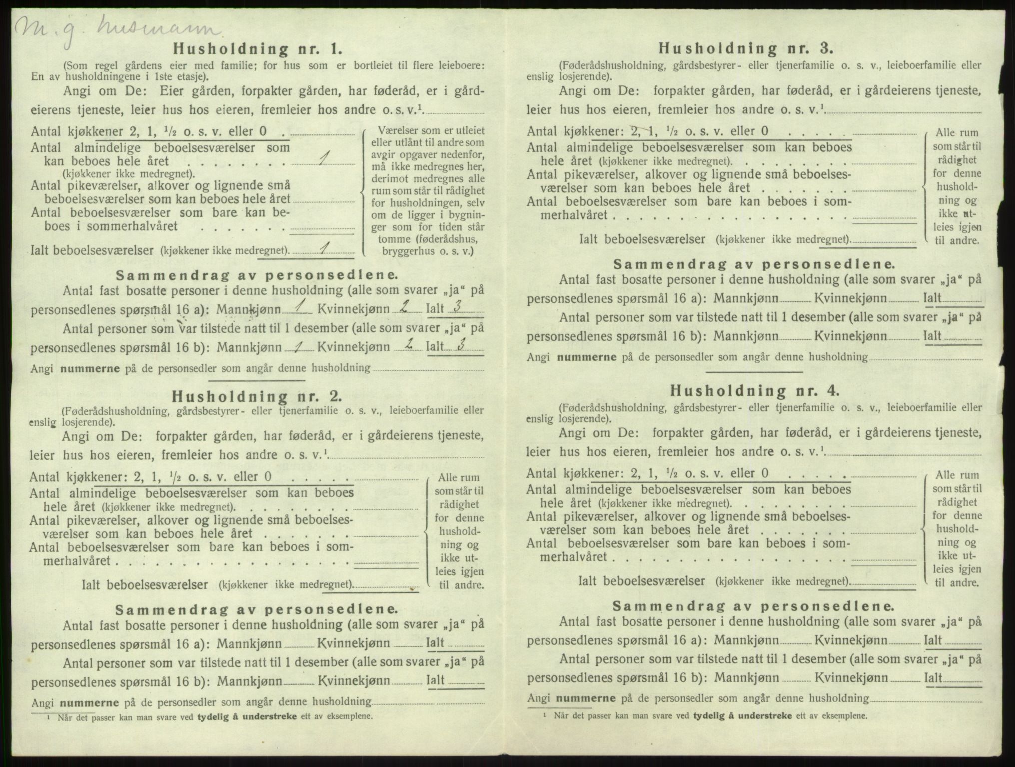 SAB, 1920 census for Vik, 1920, p. 878