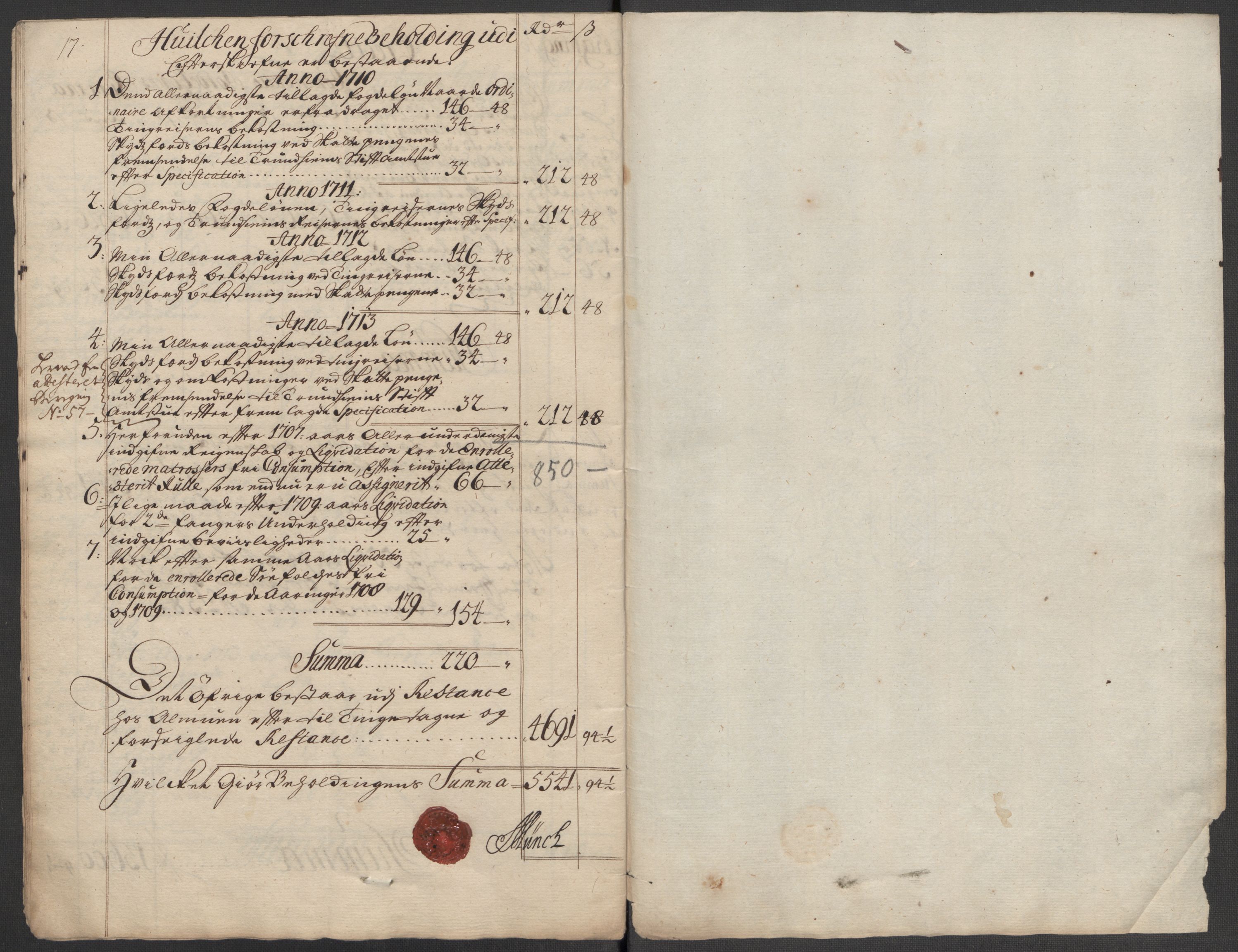 Rentekammeret inntil 1814, Reviderte regnskaper, Fogderegnskap, RA/EA-4092/R56/L3747: Fogderegnskap Nordmøre, 1713, p. 14