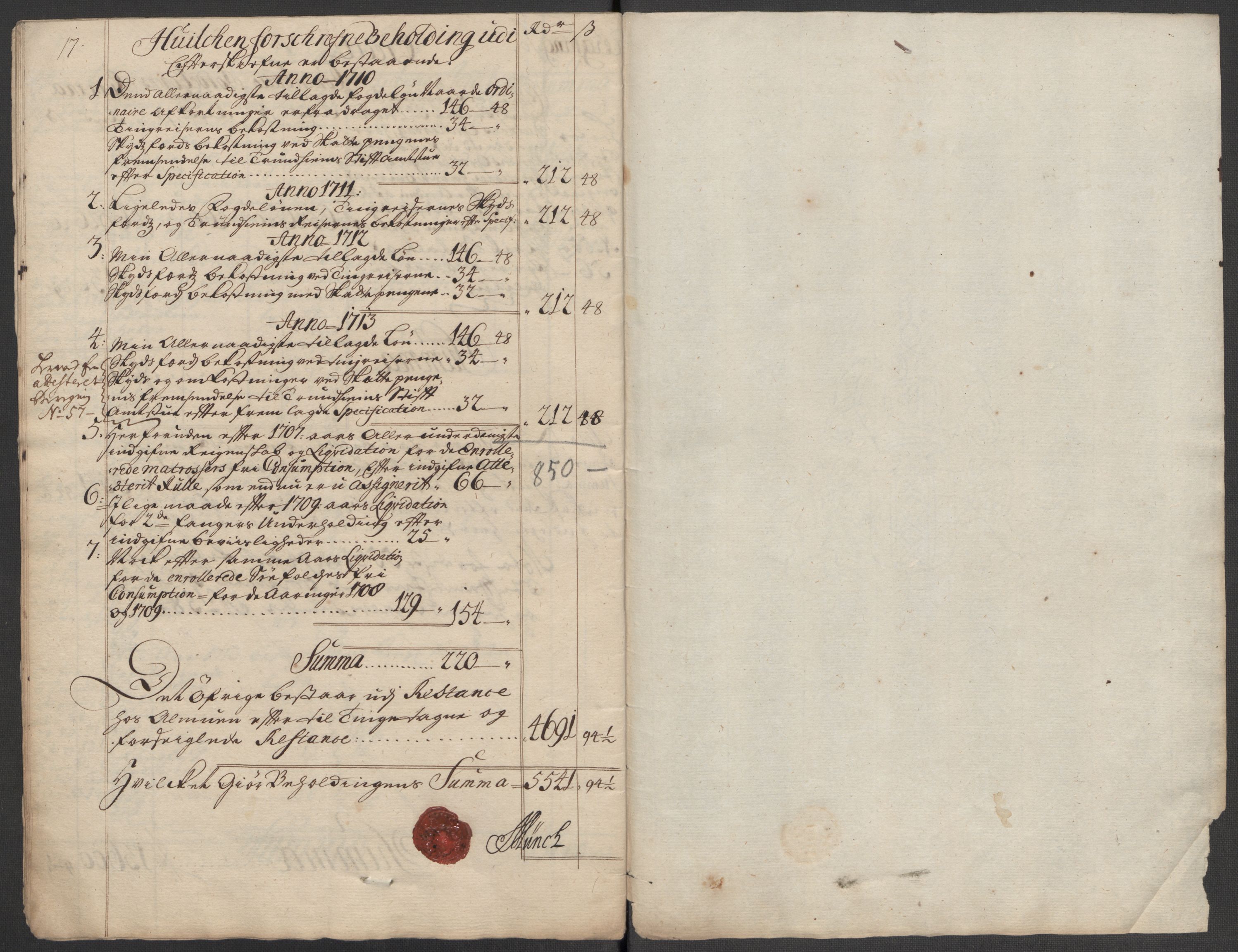 Rentekammeret inntil 1814, Reviderte regnskaper, Fogderegnskap, AV/RA-EA-4092/R56/L3747: Fogderegnskap Nordmøre, 1713, p. 14