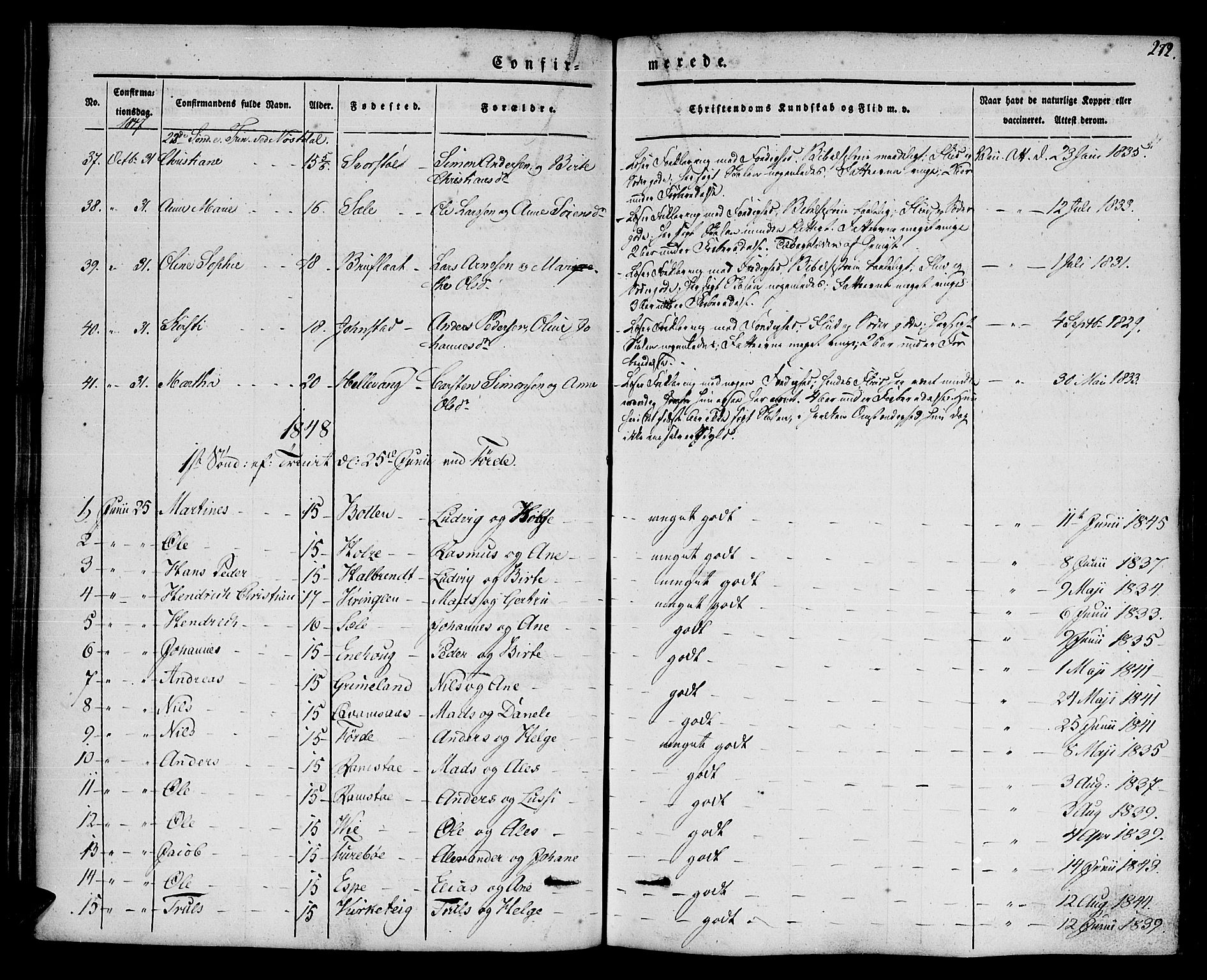 Førde sokneprestembete, SAB/A-79901/H/Haa/Haaa/L0007: Parish register (official) no. A 7, 1843-1860, p. 272