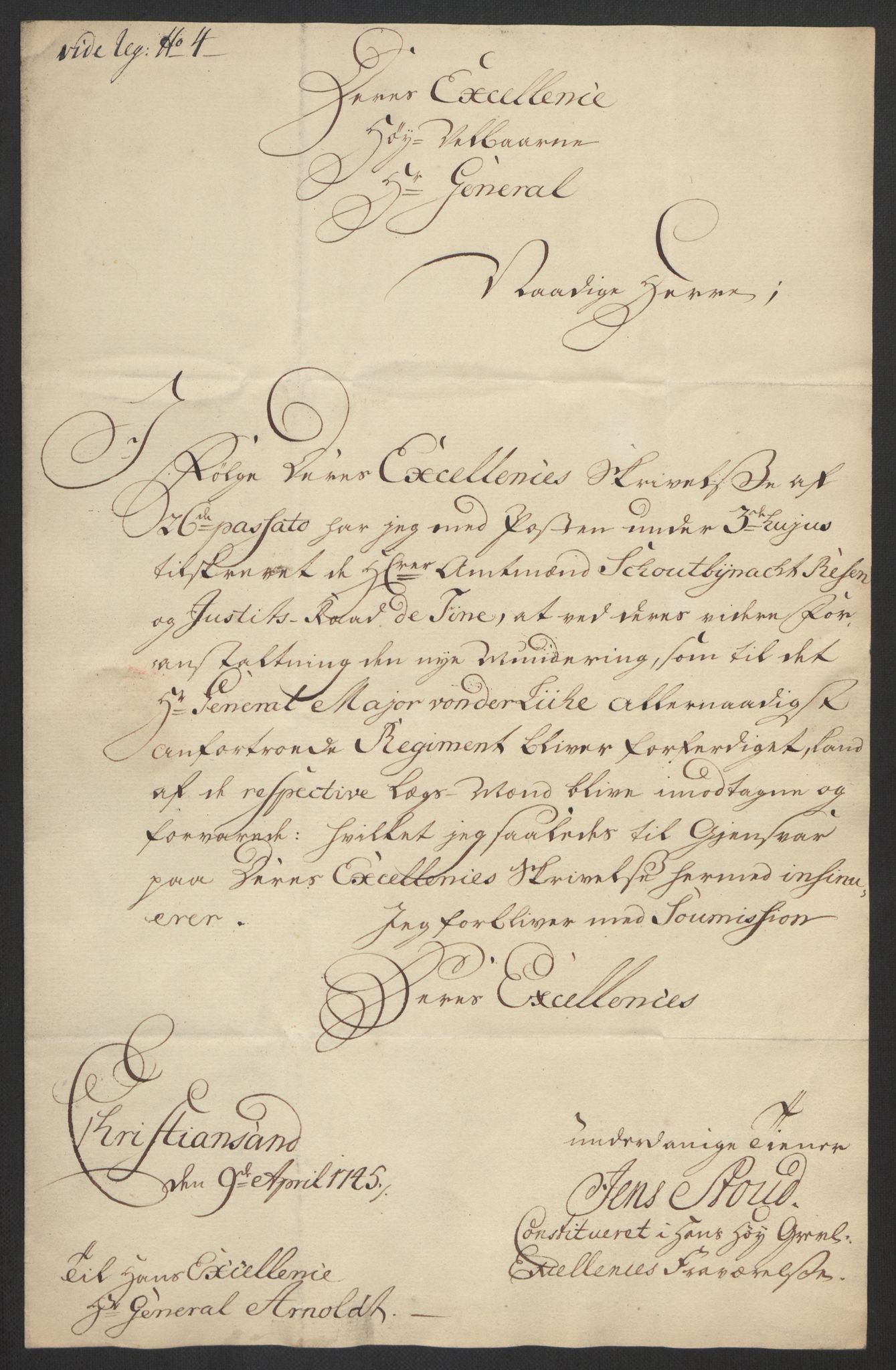 Kommanderende general (KG I) med Det norske krigsdirektorium, AV/RA-EA-5419/D/L0062: Stattholderens, stiftamtmenns og amtmenns brev, 1741-1745, p. 323