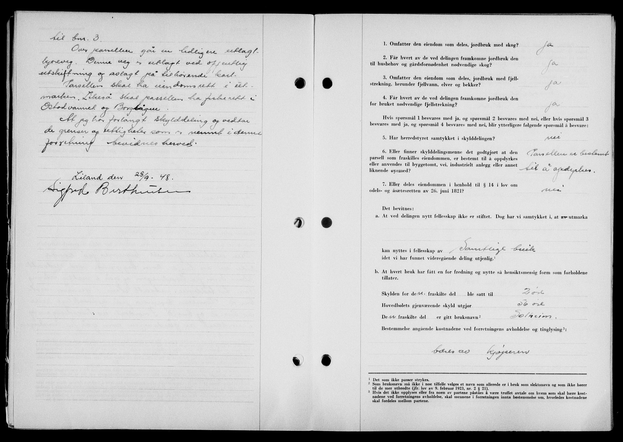 Lofoten sorenskriveri, SAT/A-0017/1/2/2C/L0019a: Mortgage book no. 19a, 1948-1948, Diary no: : 2334/1948