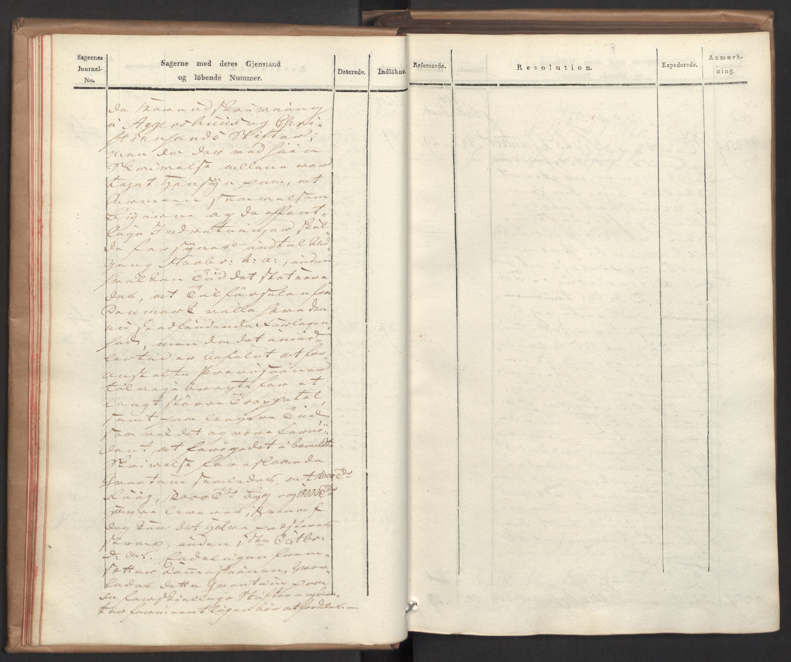 Stattholderembetet 1810-1814, 2. kontor (Kontor B), AV/RA-EA-5432/Ab/L0008: Referatprotokoll,  j.nr. 3043-3538,  l.nr. 4732-5314, 1813, p. 14