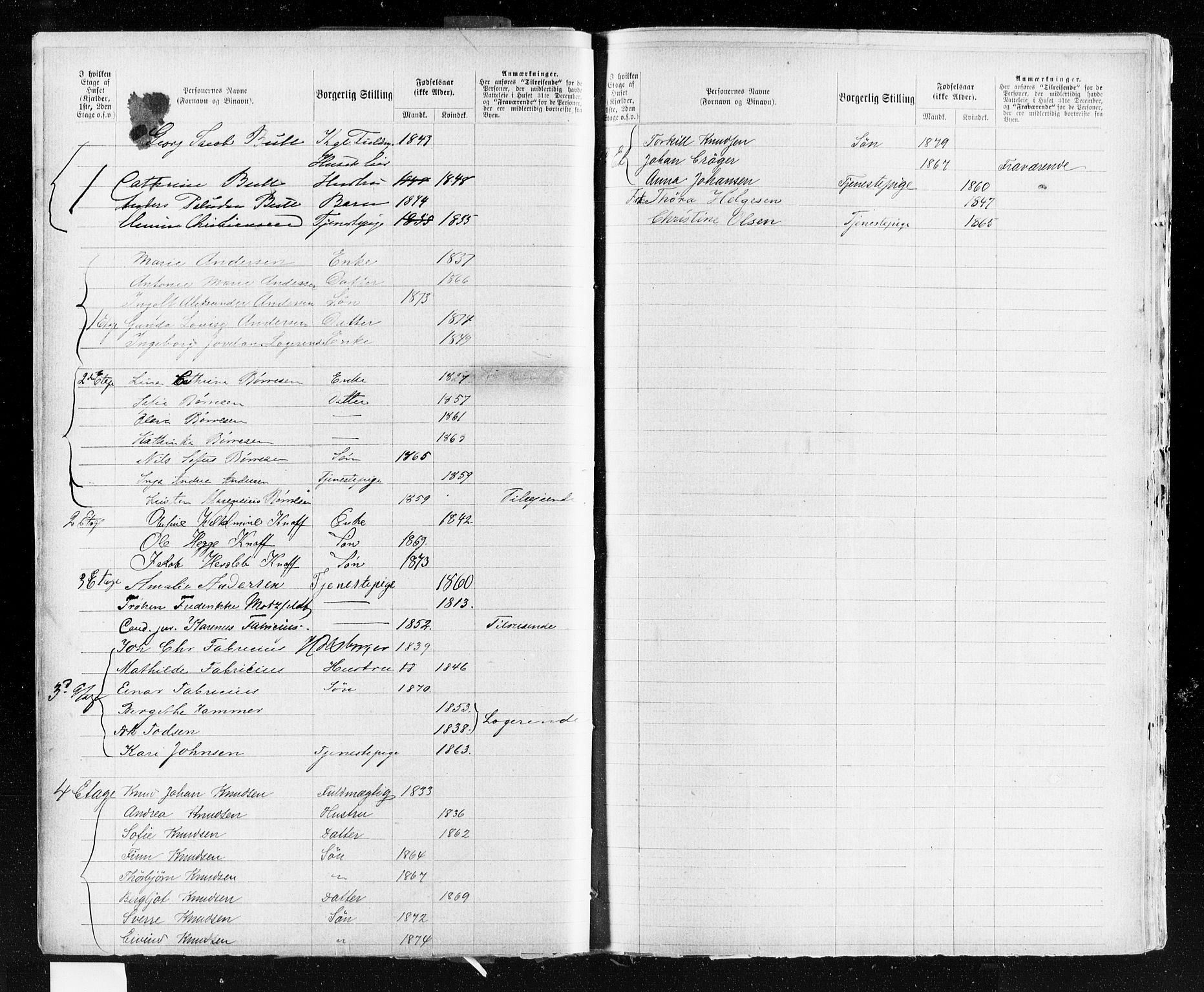 OBA, Municipal Census 1883 for Kristiania, 1883, p. 5197