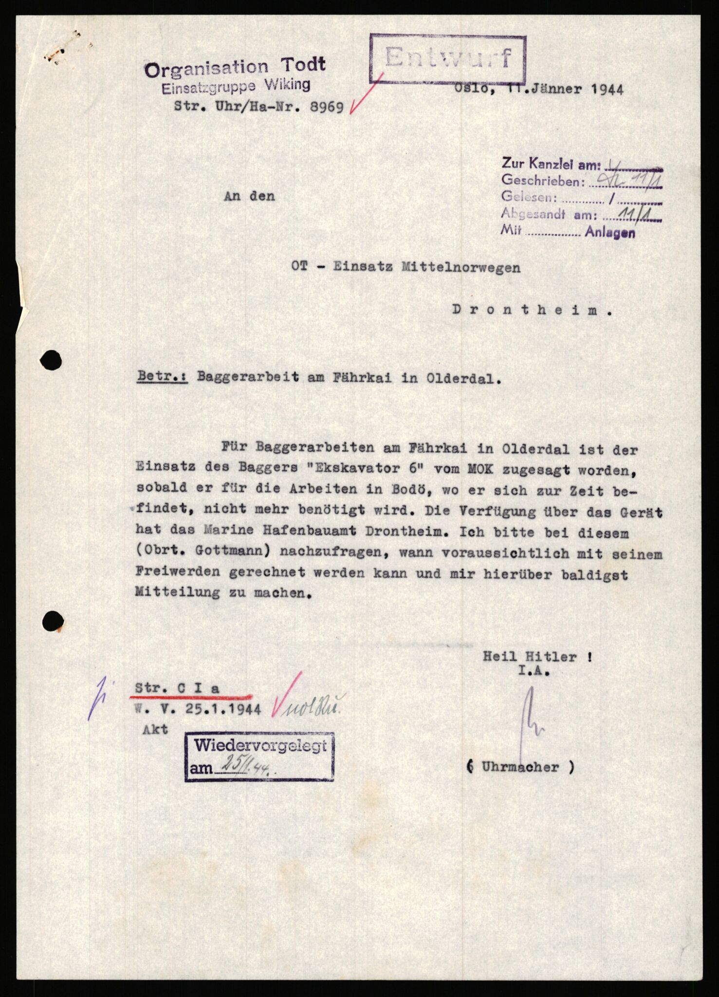 Tyske arkiver, Organisation Todt (OT), Einsatzgruppe Wiking, AV/RA-RAFA-2188/1/E/E2/E2d/L0023: Fähren und Anlegen, 1942-1944, p. 82