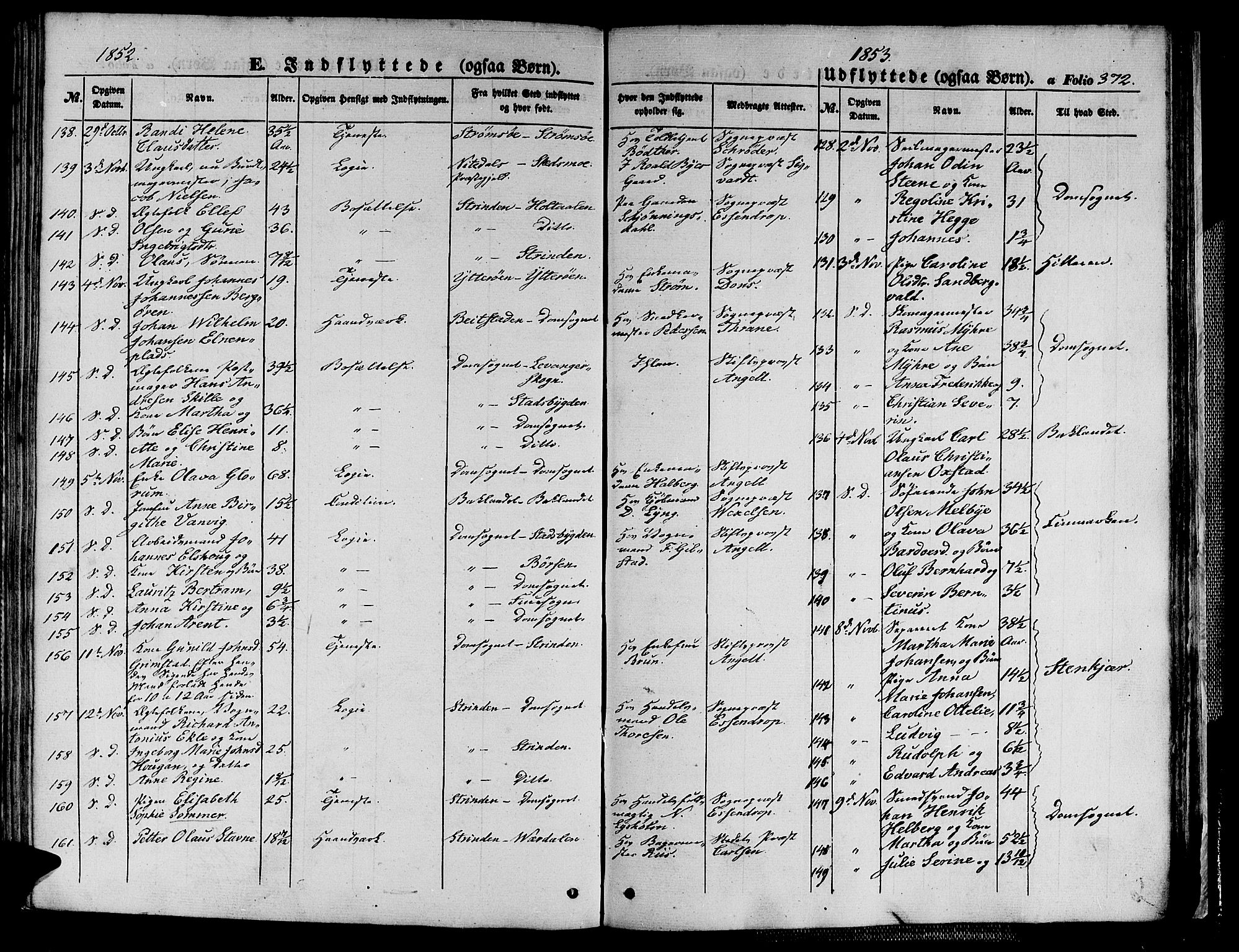 Ministerialprotokoller, klokkerbøker og fødselsregistre - Sør-Trøndelag, SAT/A-1456/602/L0137: Parish register (copy) no. 602C05, 1846-1856, p. 372