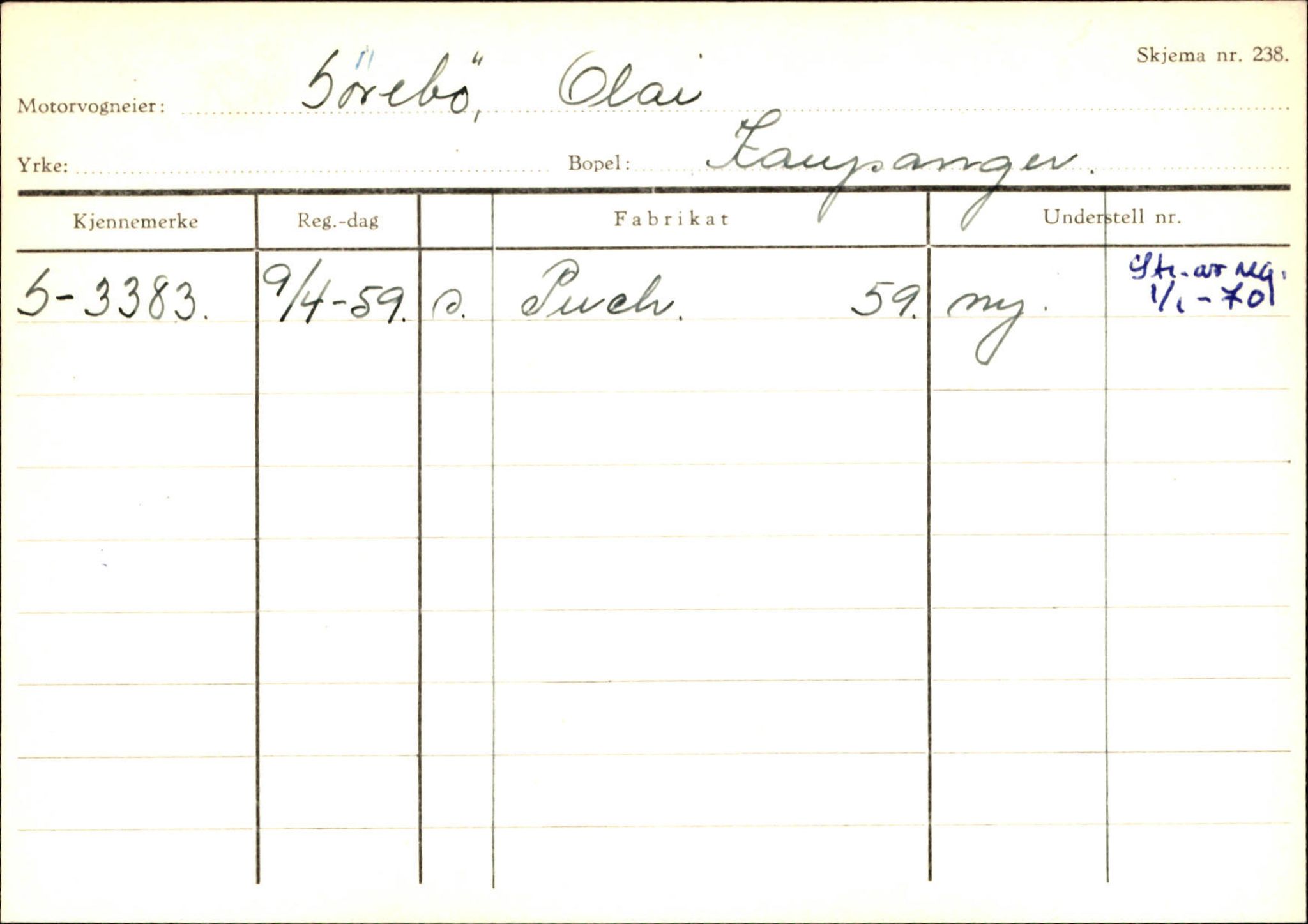 Statens vegvesen, Sogn og Fjordane vegkontor, AV/SAB-A-5301/4/F/L0124: Eigarregister Sogndal A-U, 1945-1975, p. 2566