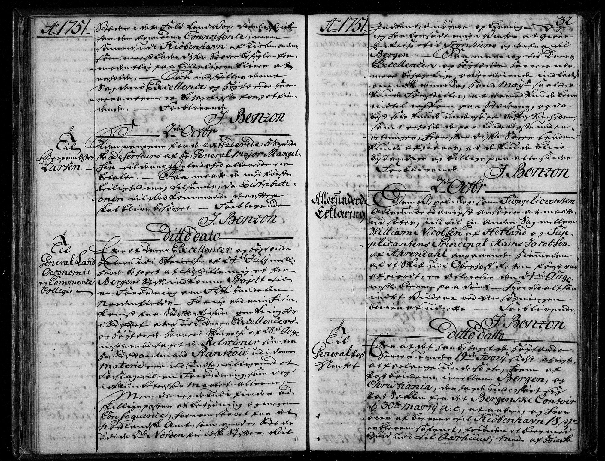 Stattholderembetet 1572-1771, AV/RA-EA-2870/Bf/L0001: Stattholderprotokoll (allmenn kopibok), 1751-1753, p. 31b-32a