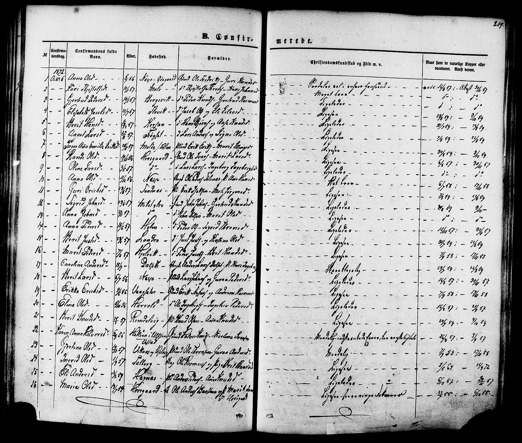 Ministerialprotokoller, klokkerbøker og fødselsregistre - Møre og Romsdal, AV/SAT-A-1454/547/L0603: Parish register (official) no. 547A05, 1846-1877, p. 259