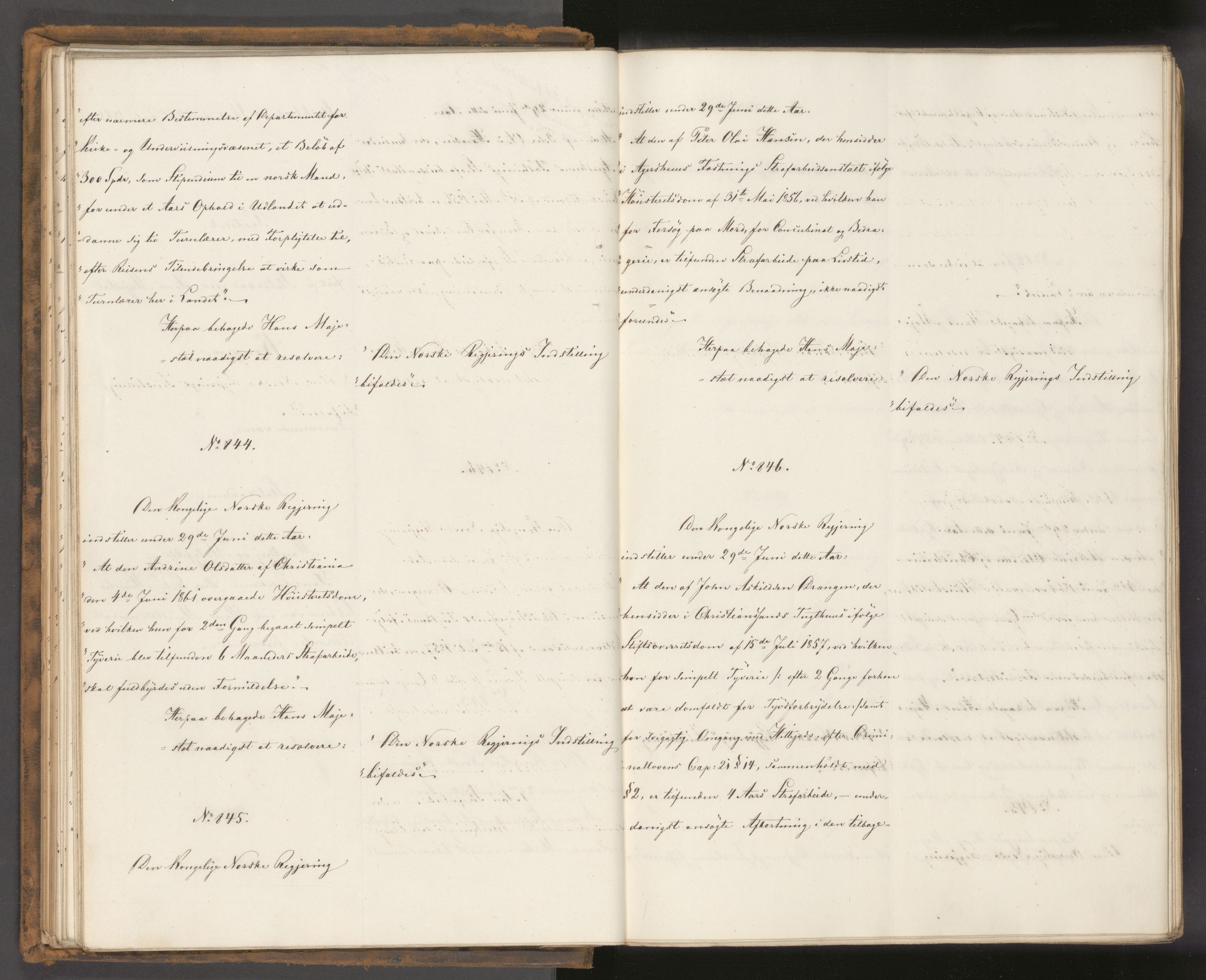 Statsrådssekretariatet, AV/RA-S-1001/A/Ab/L0095: Kgl. res. nr. 777-1458, 2. halvår, 1861