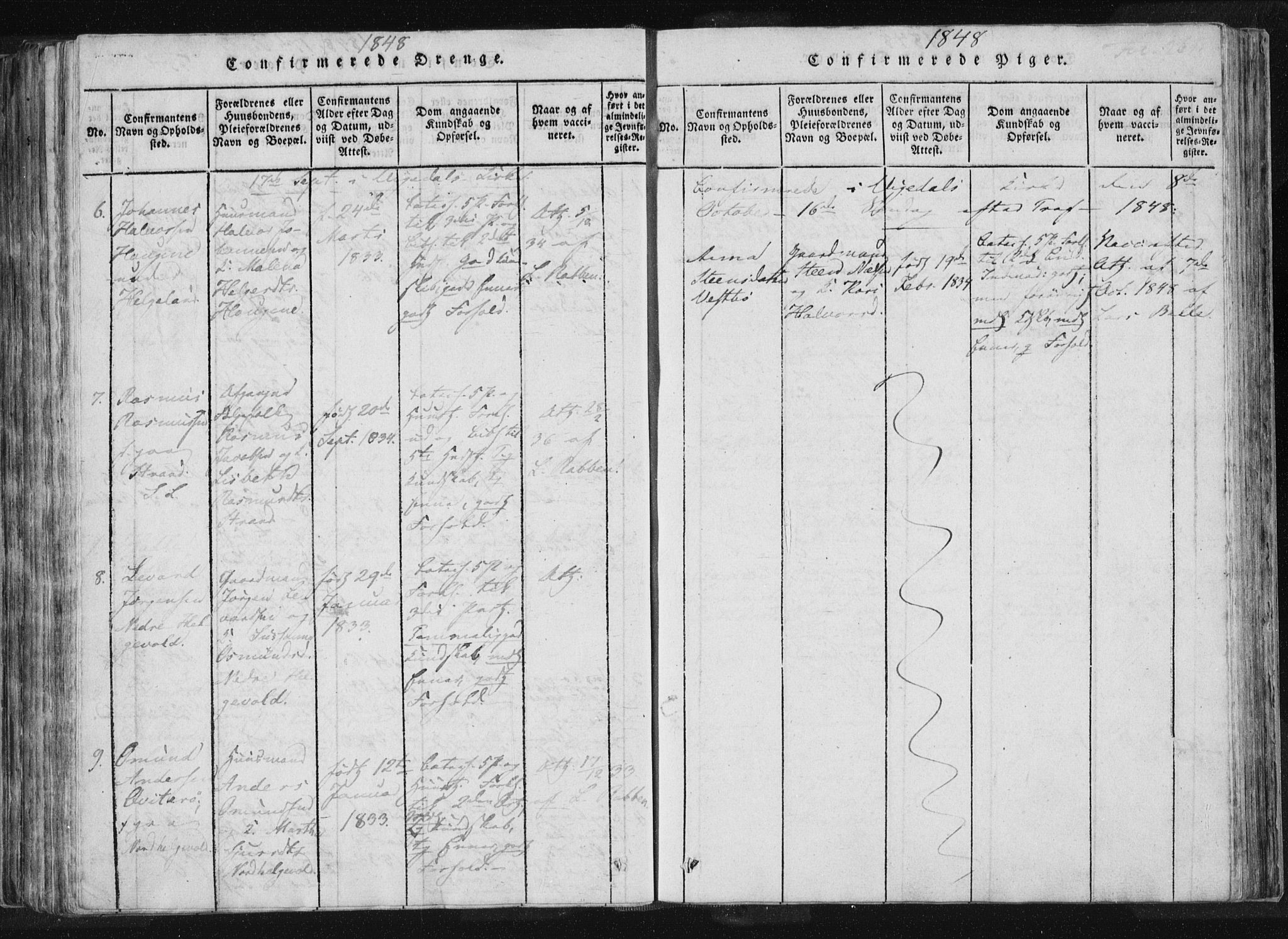 Vikedal sokneprestkontor, AV/SAST-A-101840/01/IV: Parish register (official) no. A 4, 1816-1850