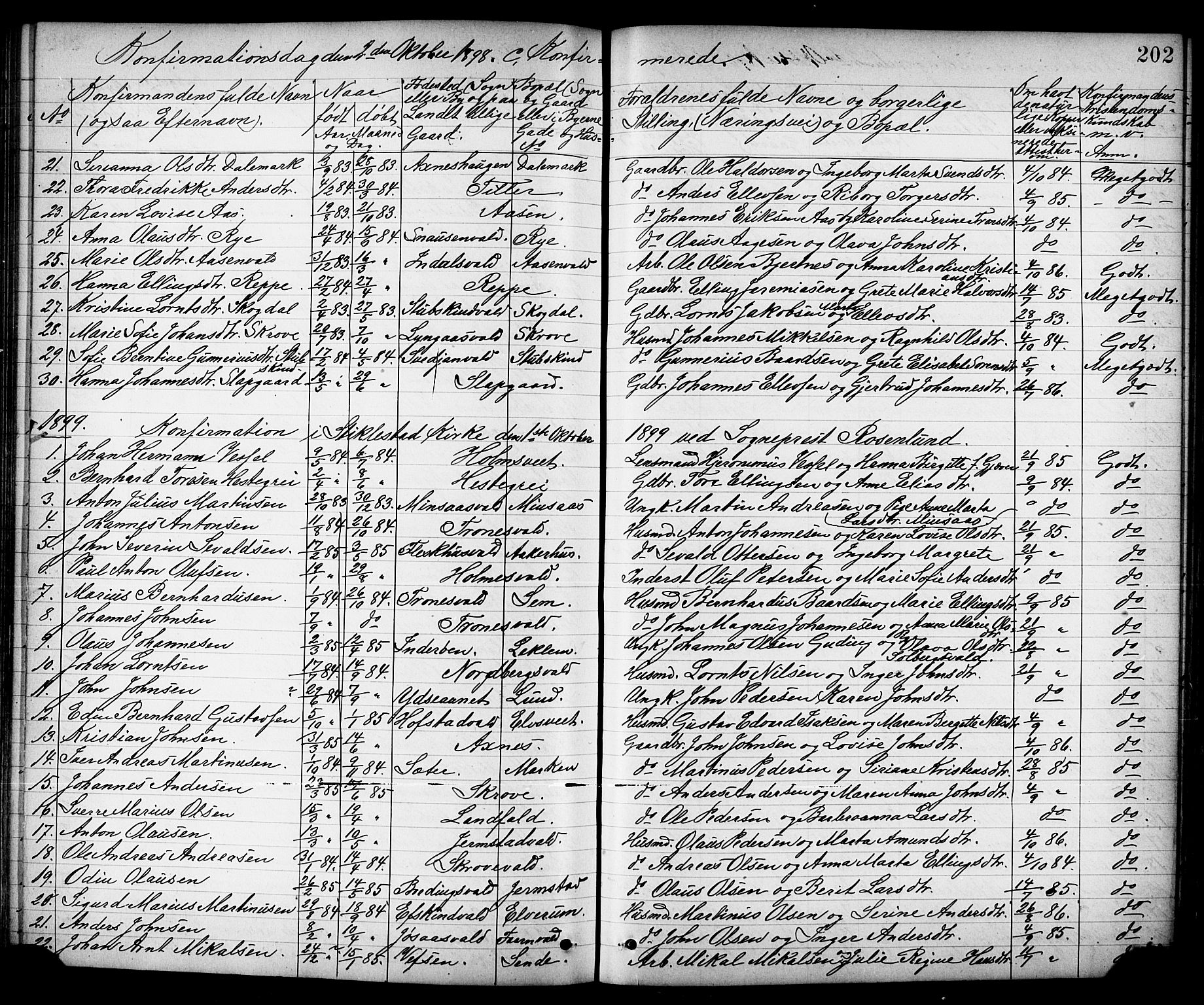 Ministerialprotokoller, klokkerbøker og fødselsregistre - Nord-Trøndelag, SAT/A-1458/723/L0257: Parish register (copy) no. 723C05, 1890-1907, p. 202