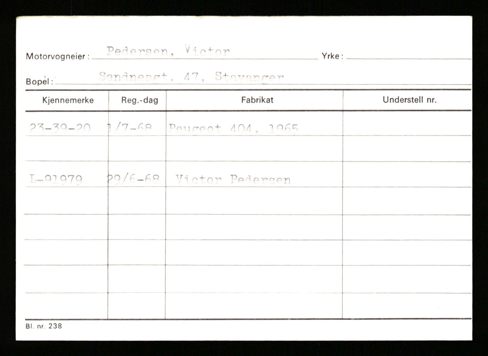 Stavanger trafikkstasjon, AV/SAST-A-101942/0/G/L0010: Registreringsnummer: 130000 - 239953, 1930-1971, p. 2959