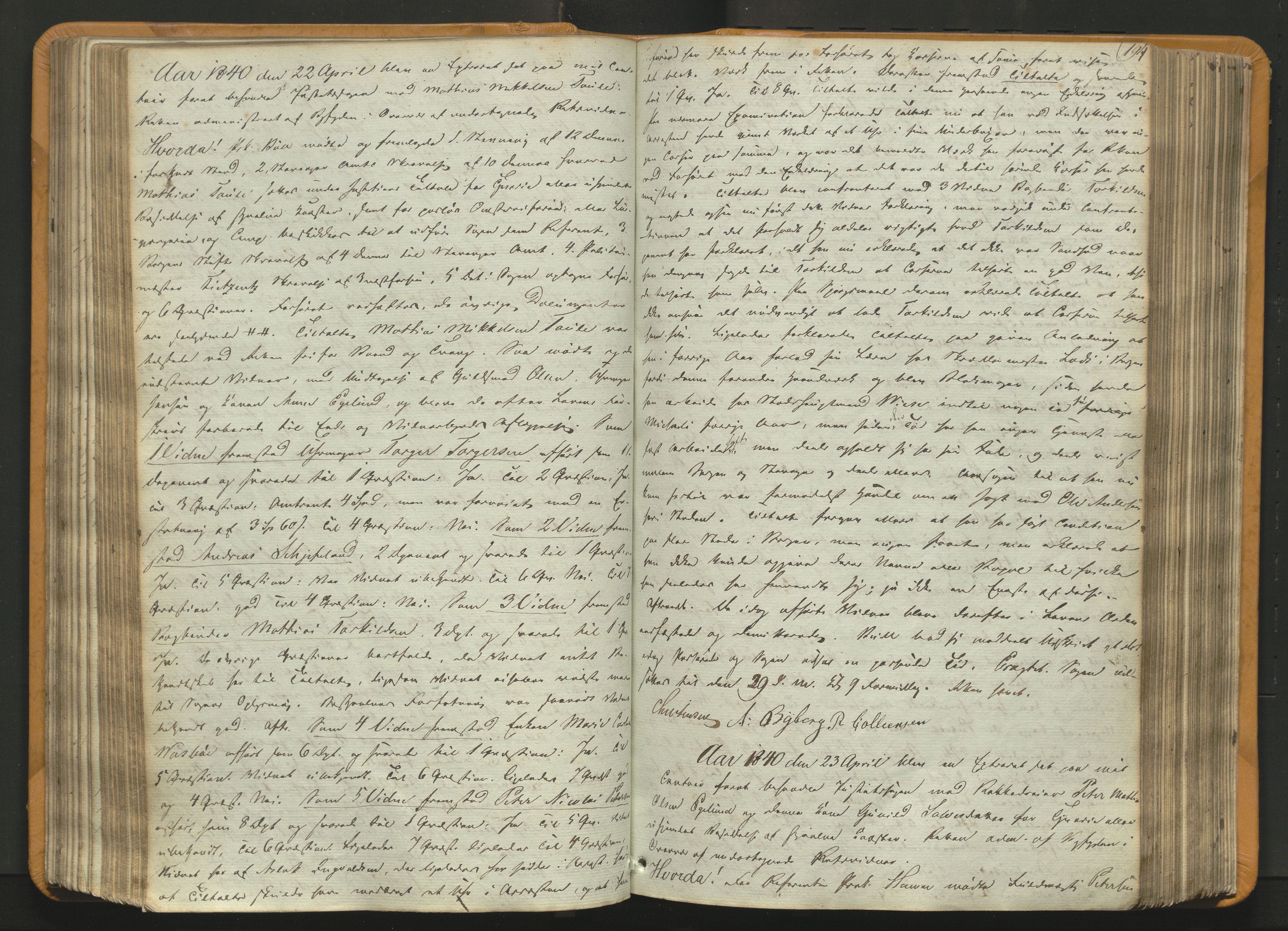 Stavanger byfogd, AV/SAST-A-101408/001/3/30/30BA/L0054: Bytingprotkoll, 1838-1843, p. 193b-194a