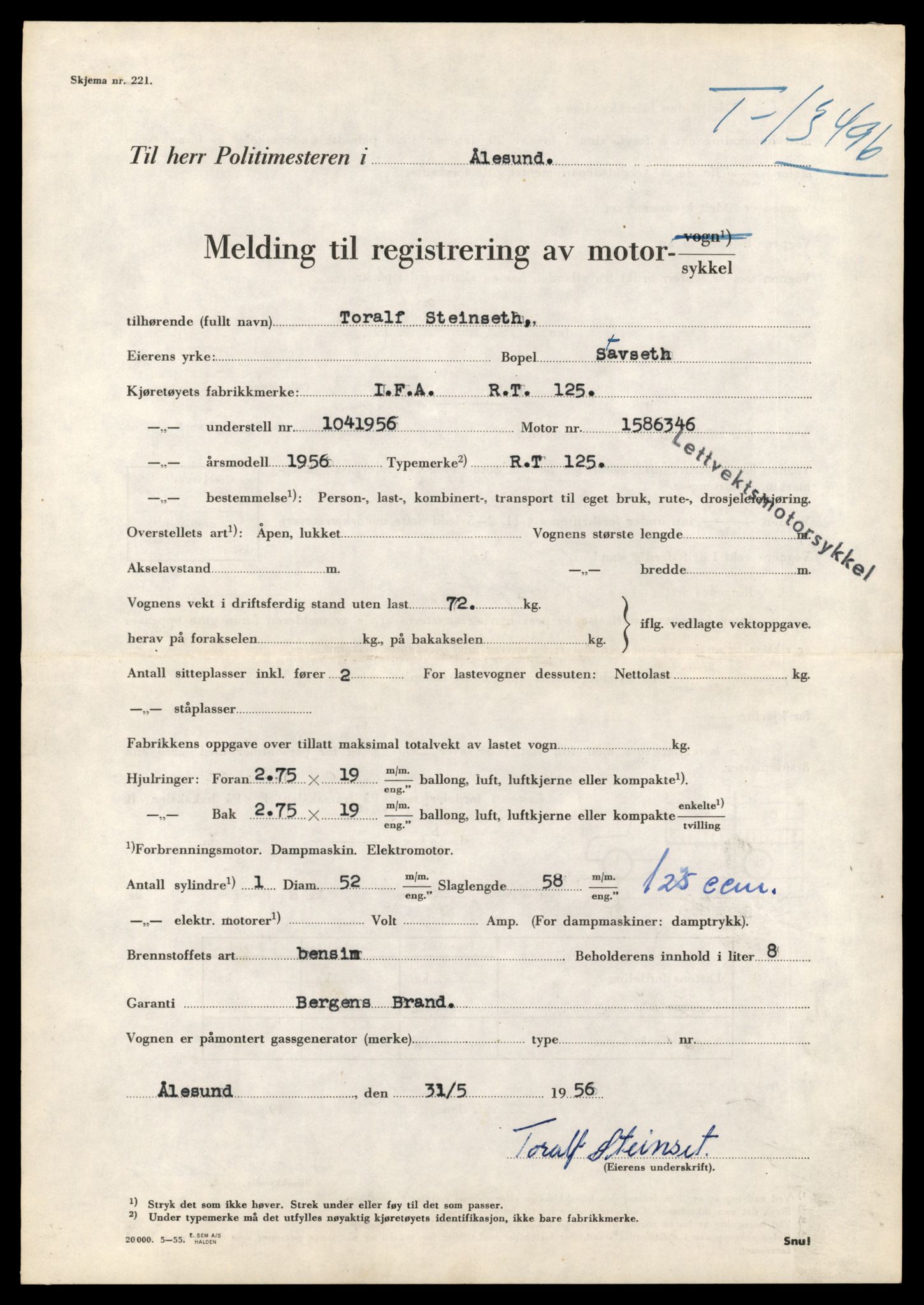 Møre og Romsdal vegkontor - Ålesund trafikkstasjon, AV/SAT-A-4099/F/Fe/L0039: Registreringskort for kjøretøy T 13361 - T 13530, 1927-1998, p. 2379