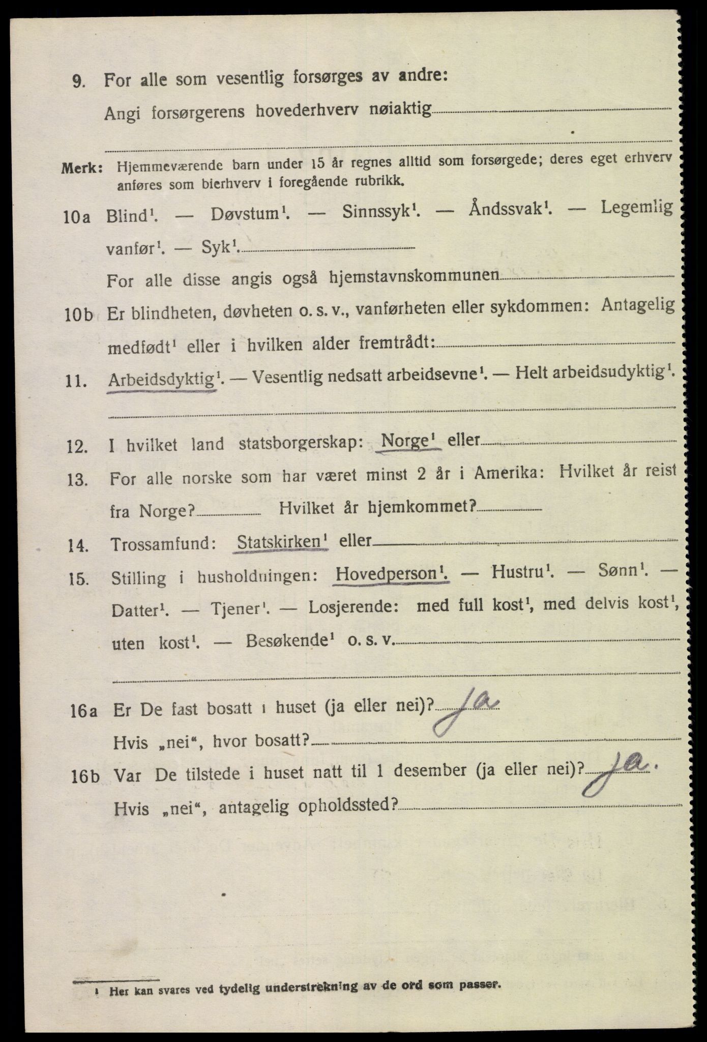 SAK, 1920 census for Sør-Audnedal, 1920, p. 3470