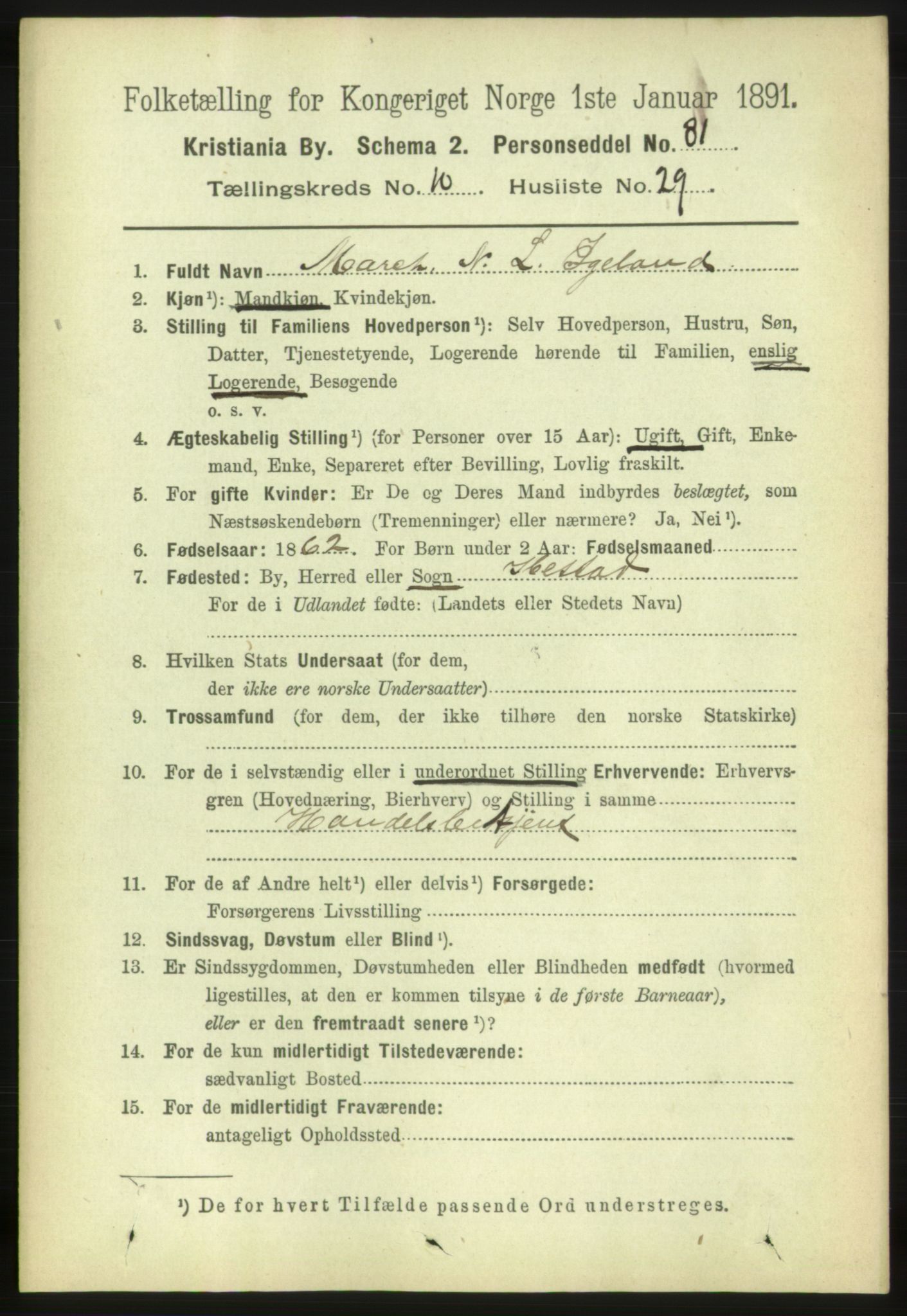 RA, 1891 census for 0301 Kristiania, 1891, p. 4799