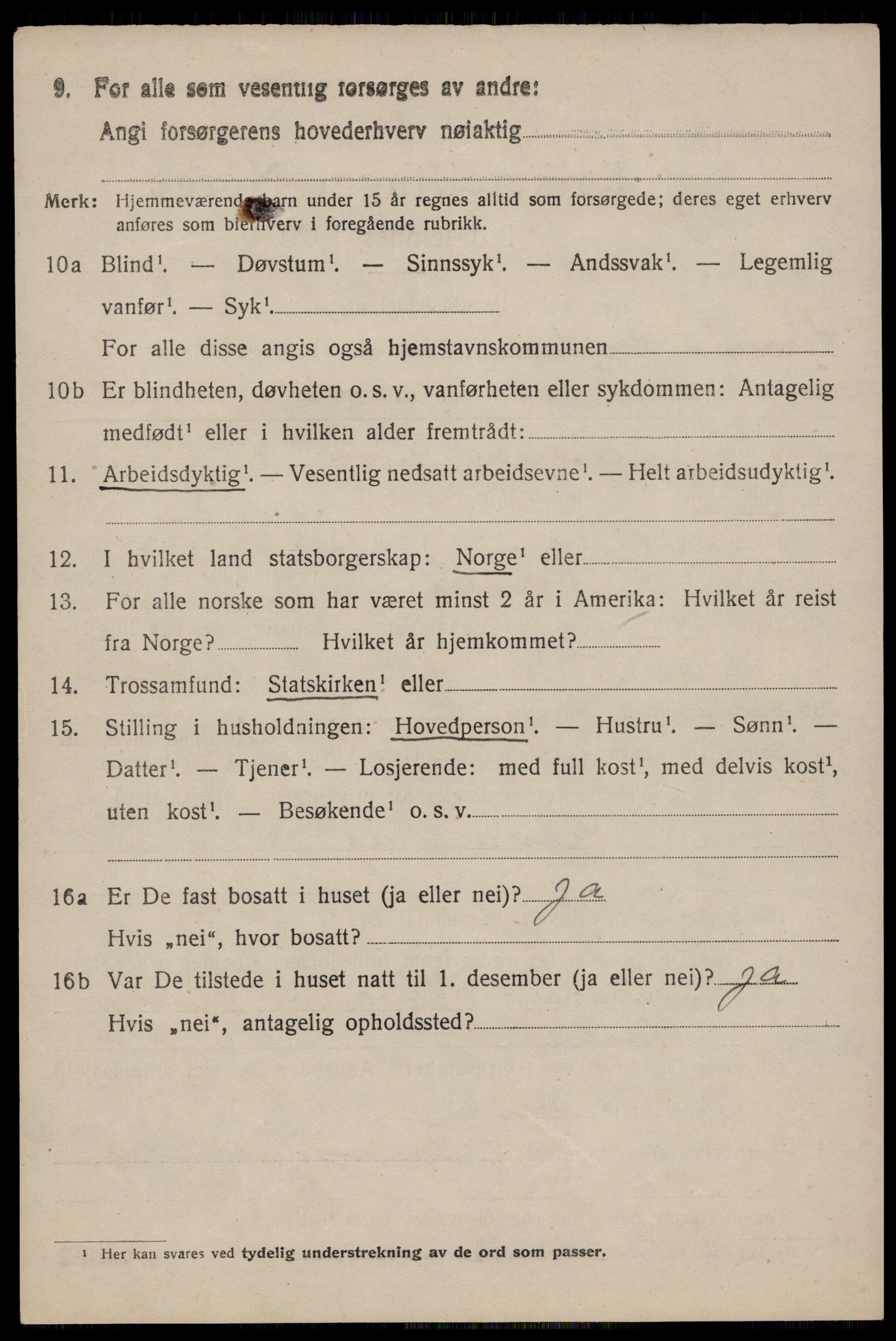 SAST, 1920 census for Strand, 1920, p. 4919
