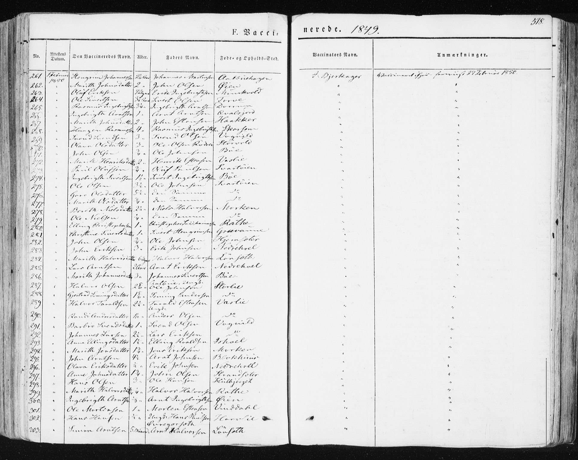 Ministerialprotokoller, klokkerbøker og fødselsregistre - Sør-Trøndelag, SAT/A-1456/678/L0899: Parish register (official) no. 678A08, 1848-1872, p. 518