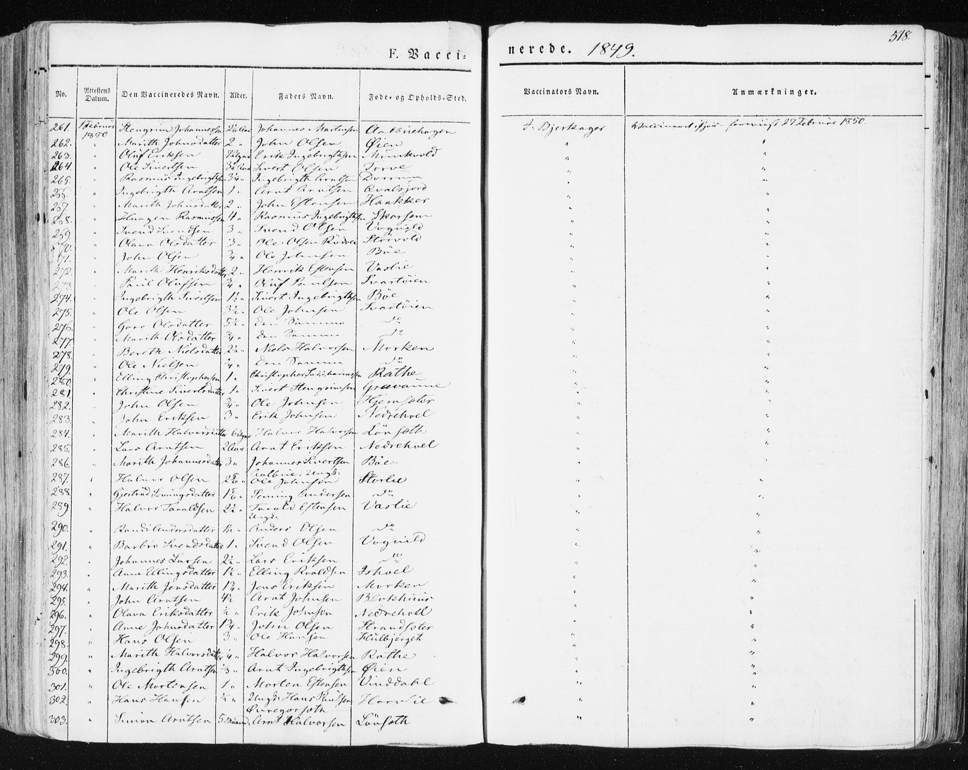 Ministerialprotokoller, klokkerbøker og fødselsregistre - Sør-Trøndelag, AV/SAT-A-1456/678/L0899: Parish register (official) no. 678A08, 1848-1872, p. 518