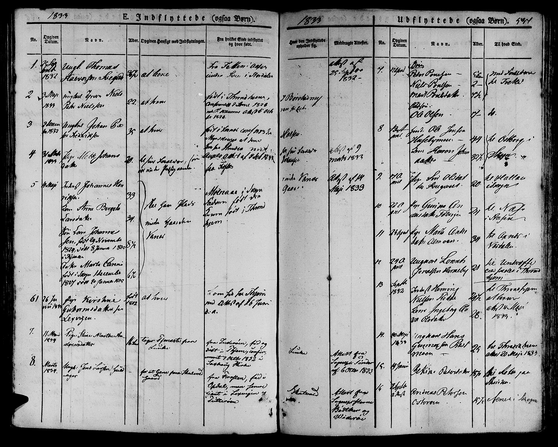 Ministerialprotokoller, klokkerbøker og fødselsregistre - Nord-Trøndelag, SAT/A-1458/709/L0072: Parish register (official) no. 709A12, 1833-1844, p. 537