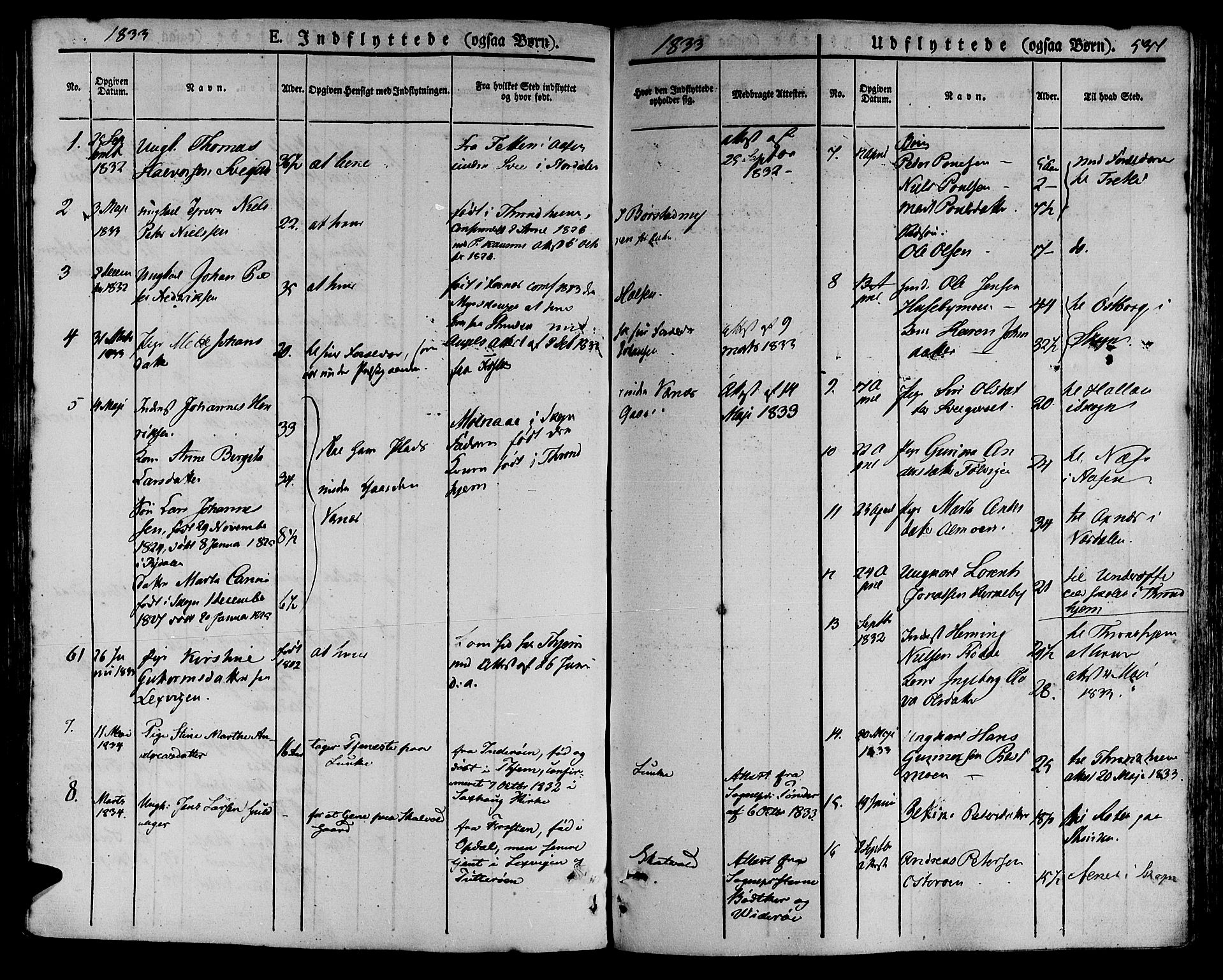 Ministerialprotokoller, klokkerbøker og fødselsregistre - Nord-Trøndelag, AV/SAT-A-1458/709/L0072: Parish register (official) no. 709A12, 1833-1844, p. 537