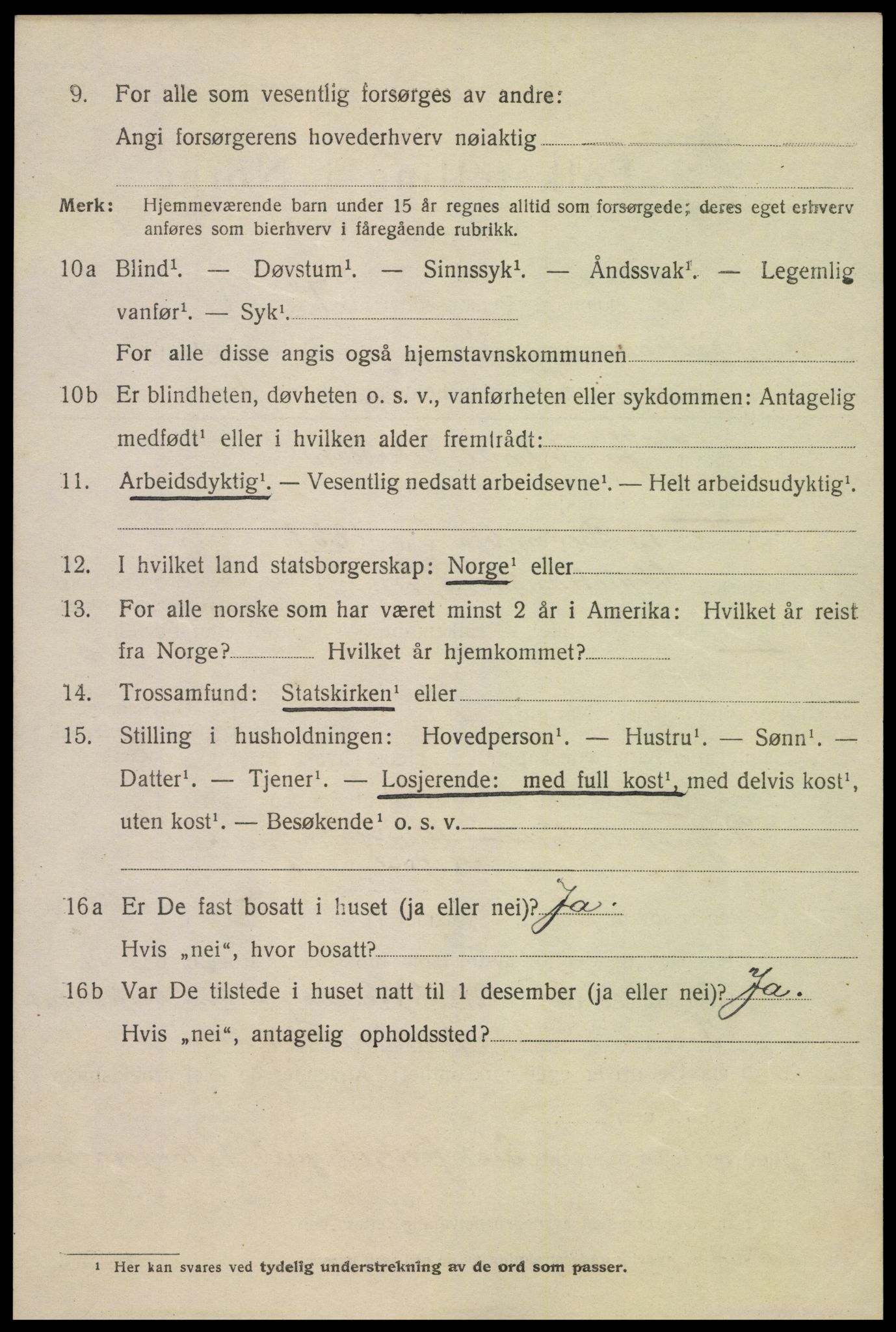 SAK, 1920 census for Kristiansand, 1920, p. 42622