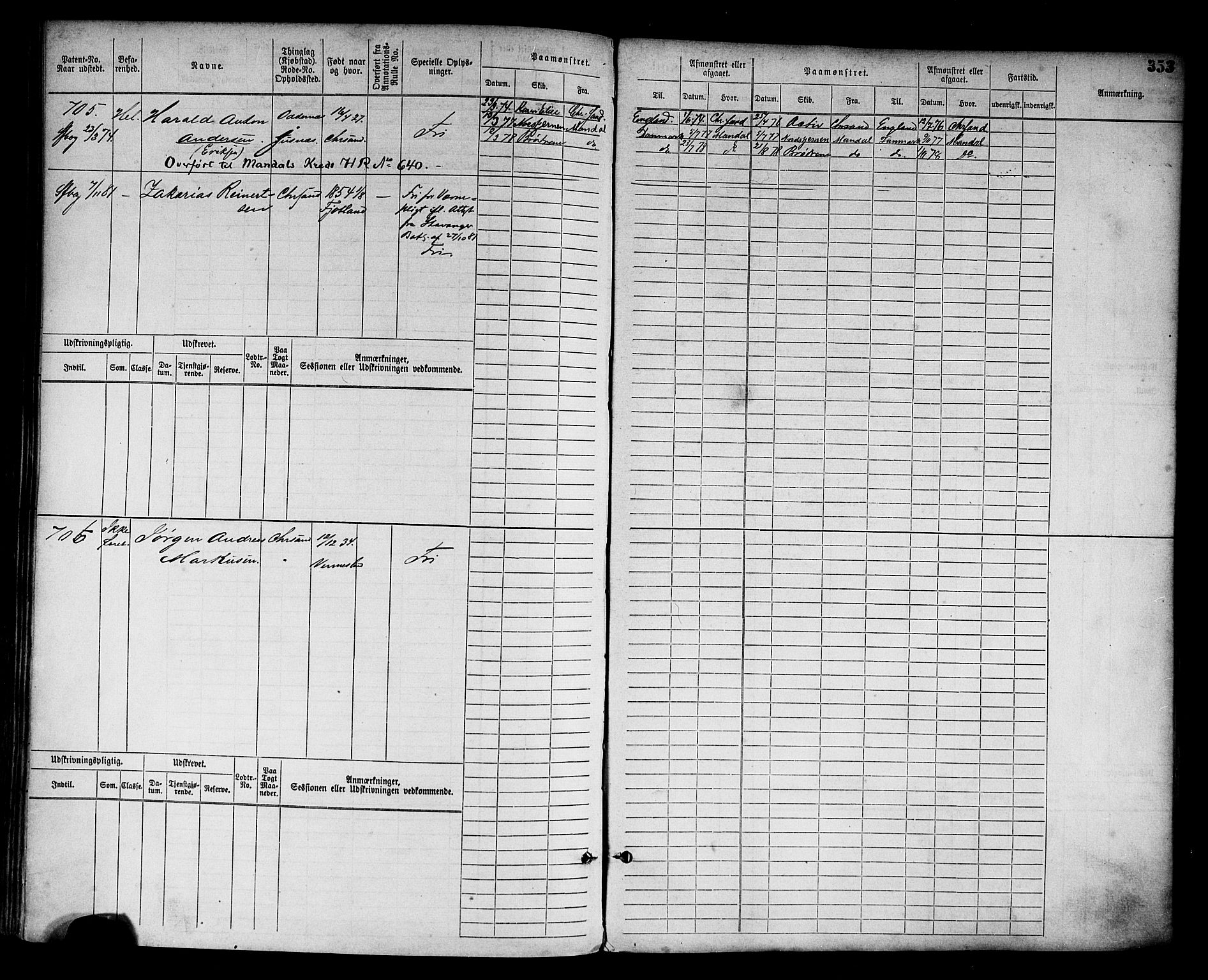 Kristiansand mønstringskrets, AV/SAK-2031-0015/F/Fb/L0003: Hovedrulle nr 1-762, I-10, 1860-1911, p. 369